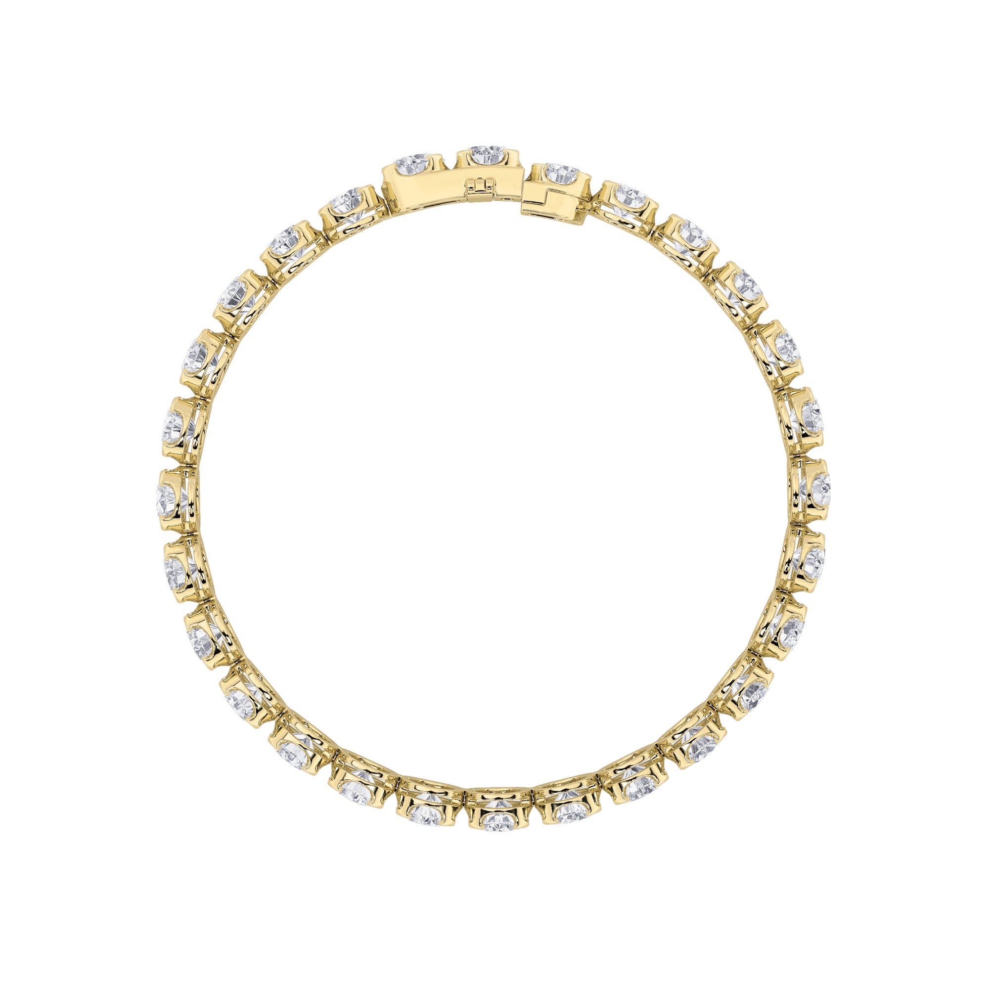 Round Shaped Lab Grown Diamond (F/VS) Bracelet in 14K Gold