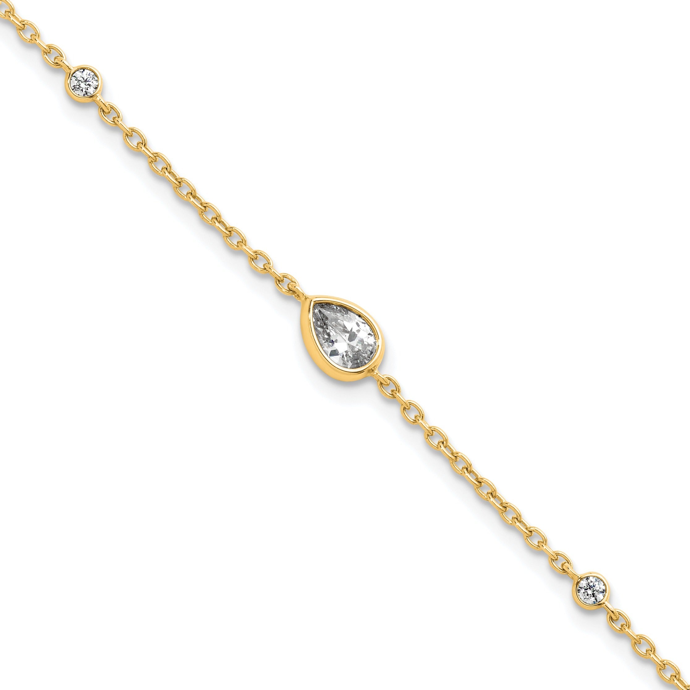 14K Yellow Gold 3/8 carat Lab Grown Diamond Bracelet