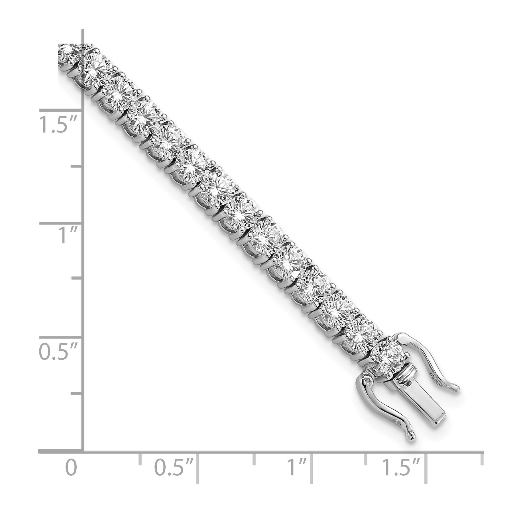 14k White Gold Lab Diamond Tennis Bracelet 10 carat