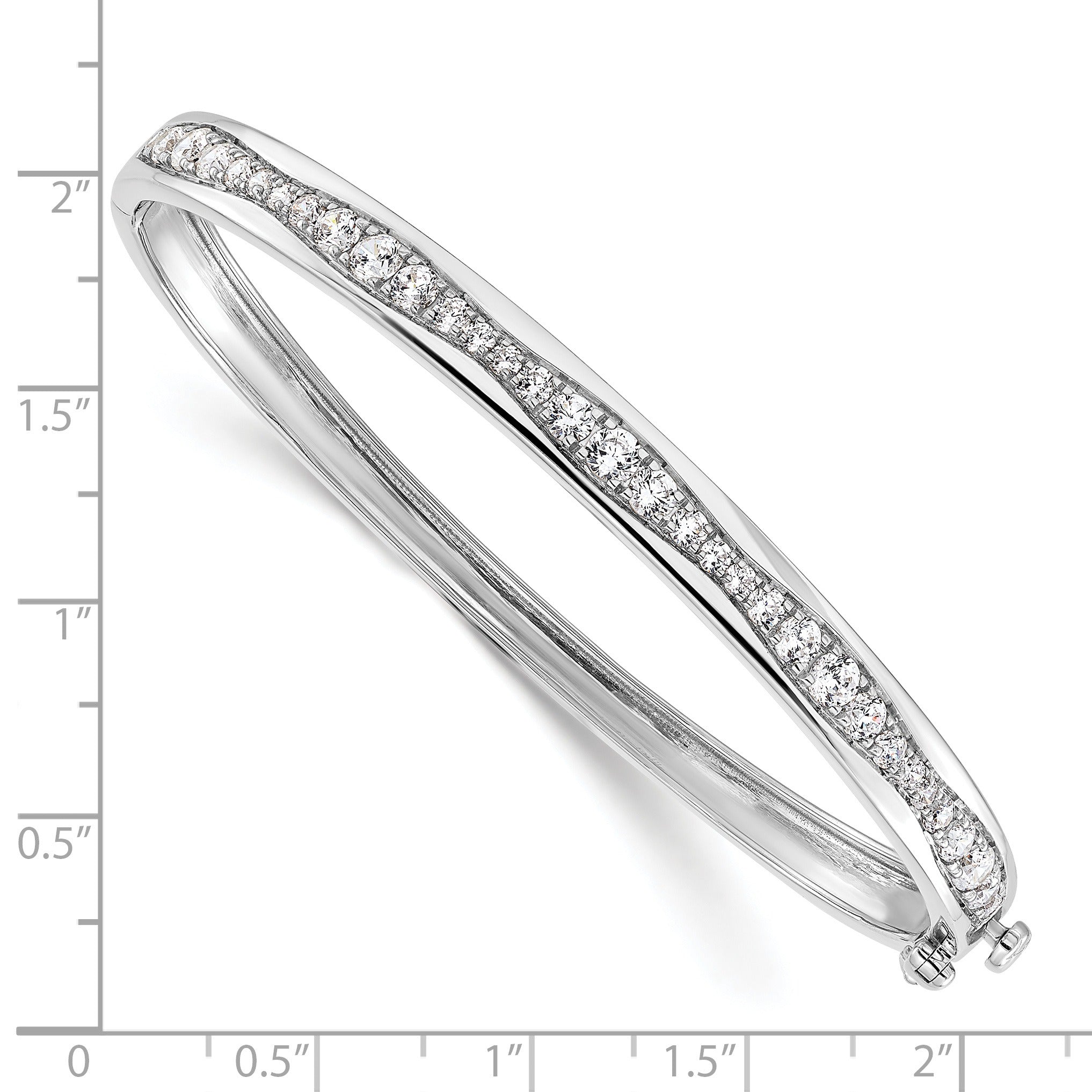 14K Gold 1 5/8 carat Lab Grown Diamond Bangle Bracelet