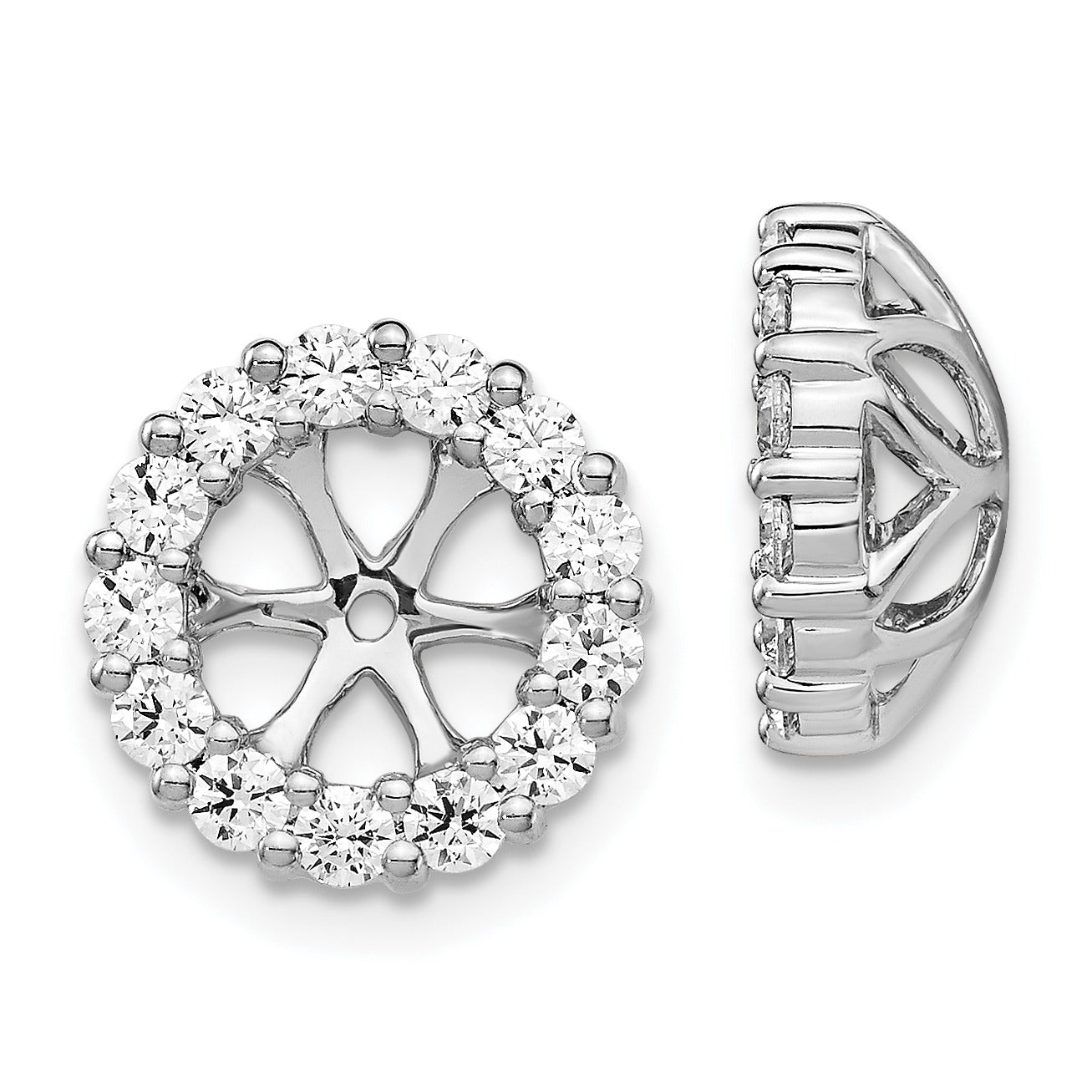 Lab Grown Diamond Earring Jacket 14k White Gold
