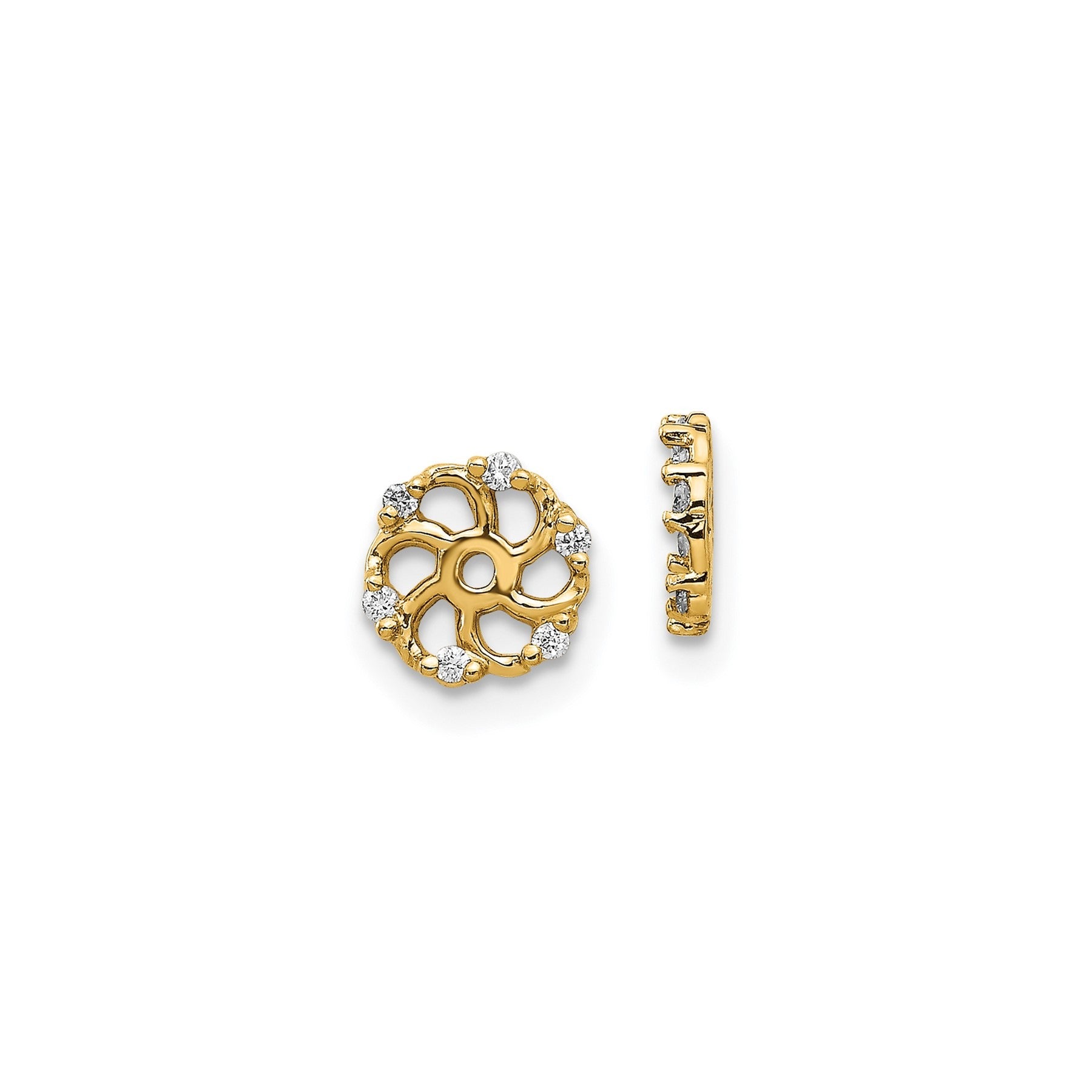 Lab Grown Diamond Earring Jackets 14k Gold