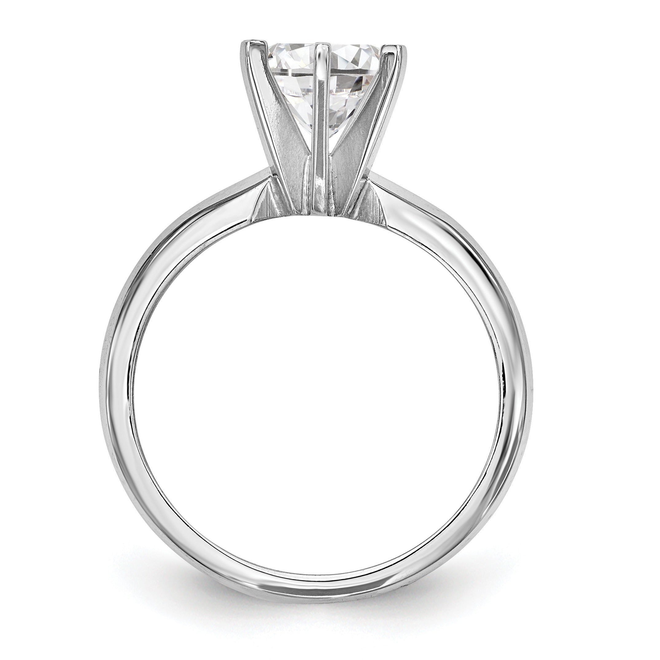 14k White Gold 1/2 carat Lightweight Knife Edge Ring Mounting