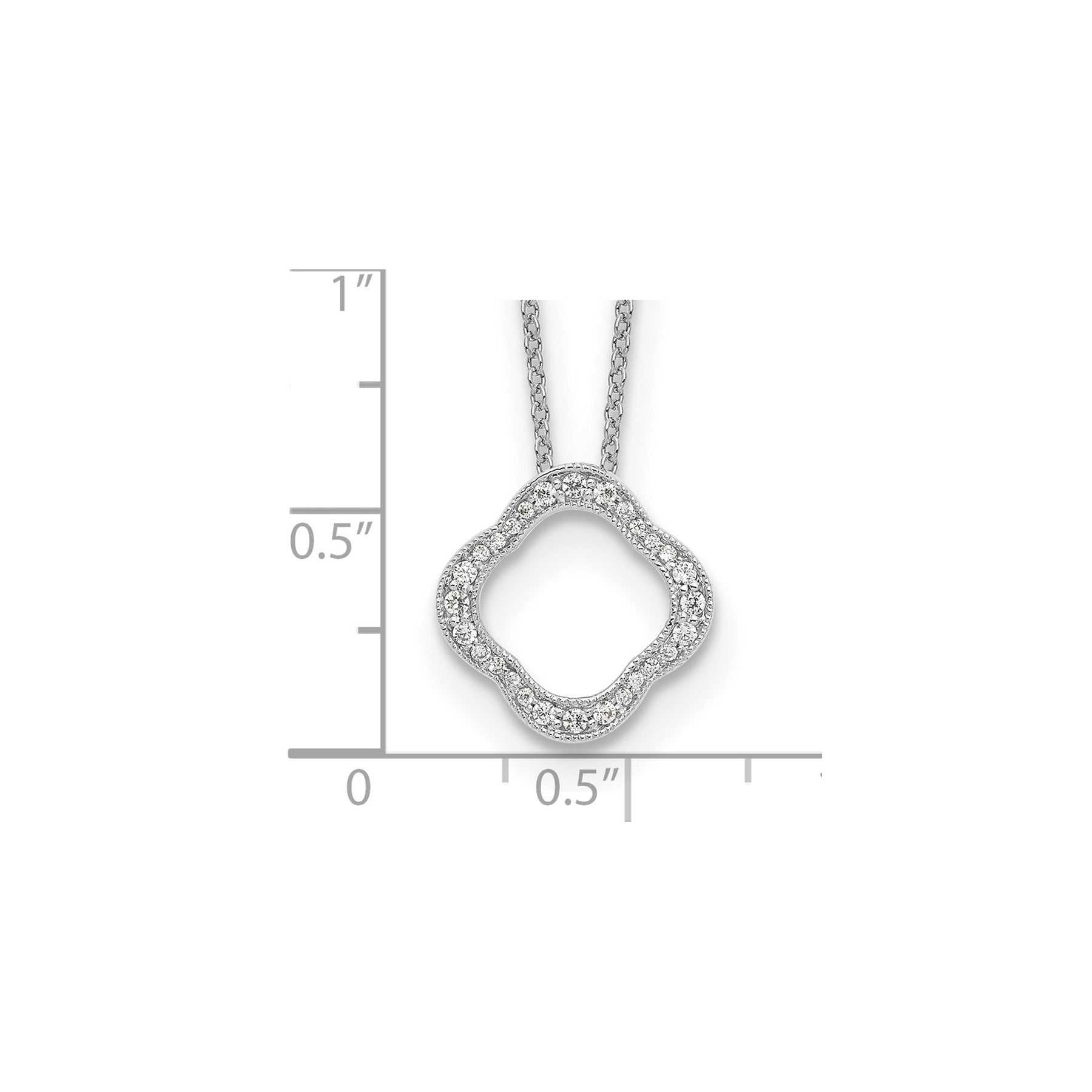 Lab Grown Diamond Quatrefoil Floral Necklace