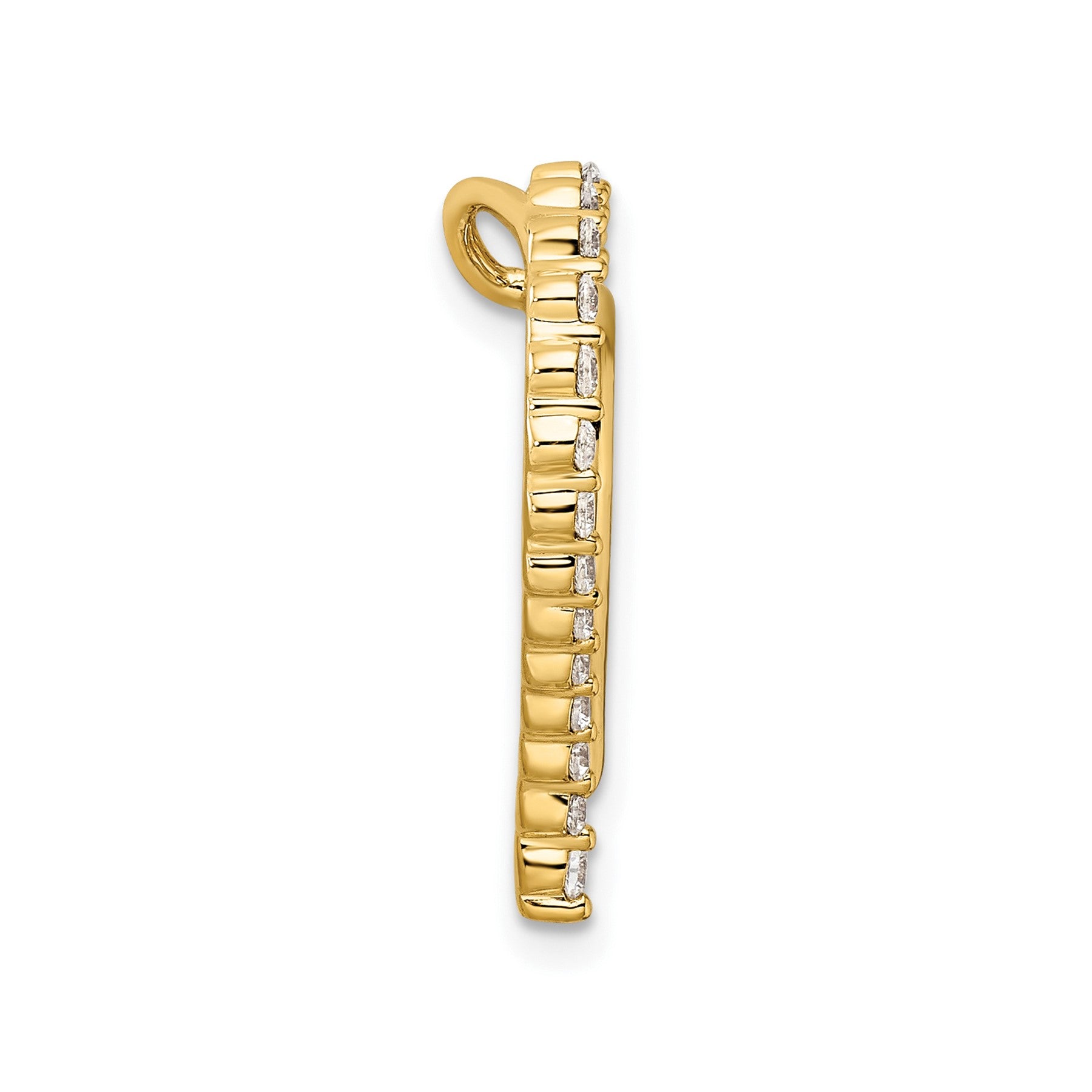 Lab Grown Diamond Double Heart in Heart Pendant 14k Gold