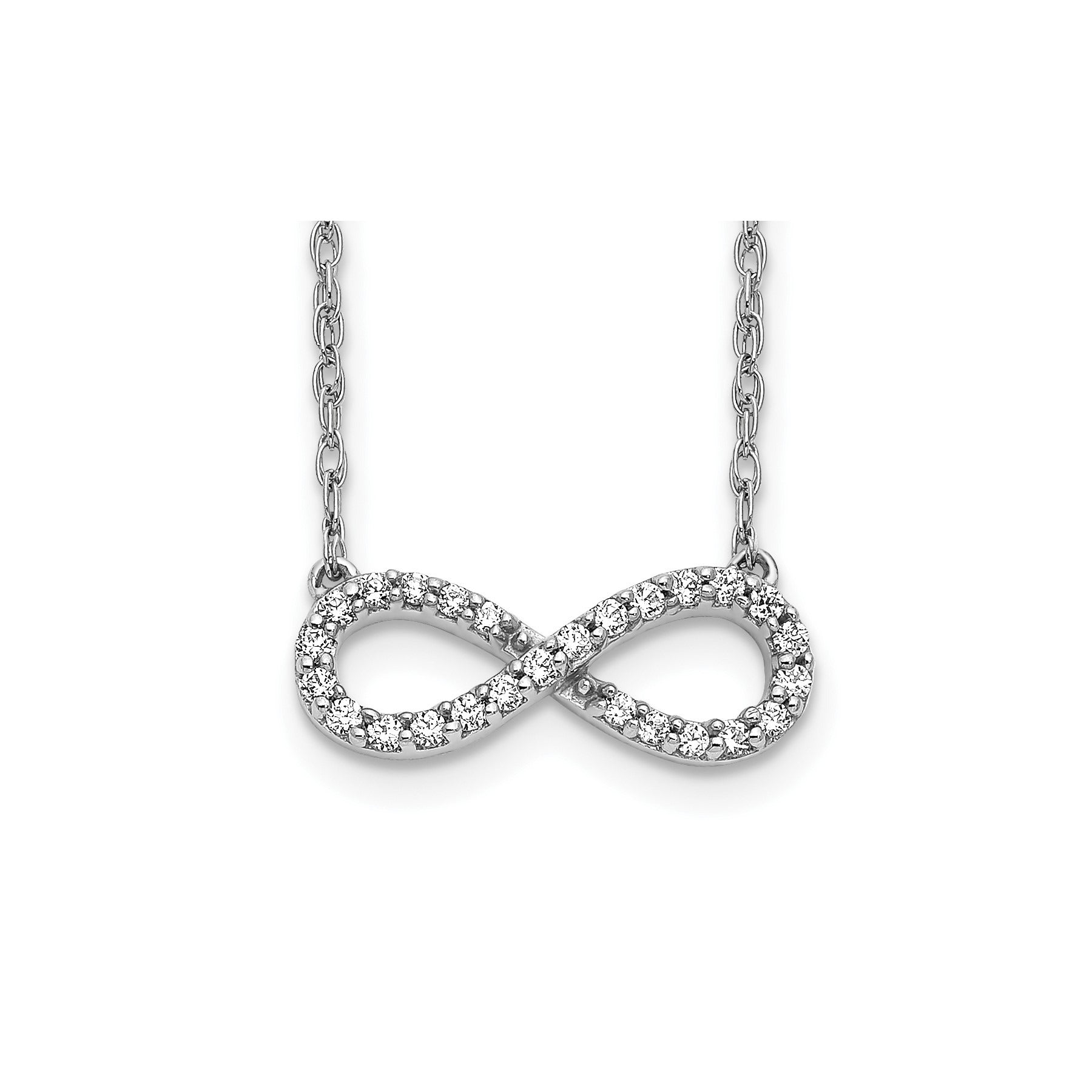 Diamond Infinity Symbol Necklace 1/6 ctw