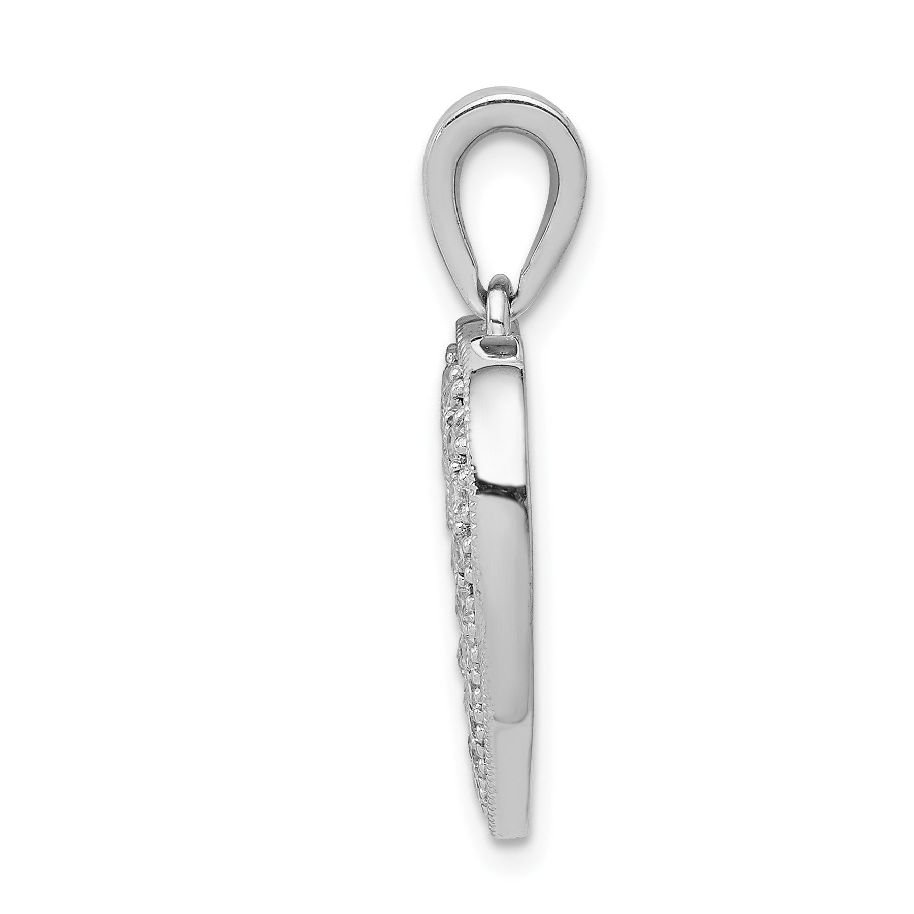 14k Gold Lab Grown Diamond Pave Heart Pendant