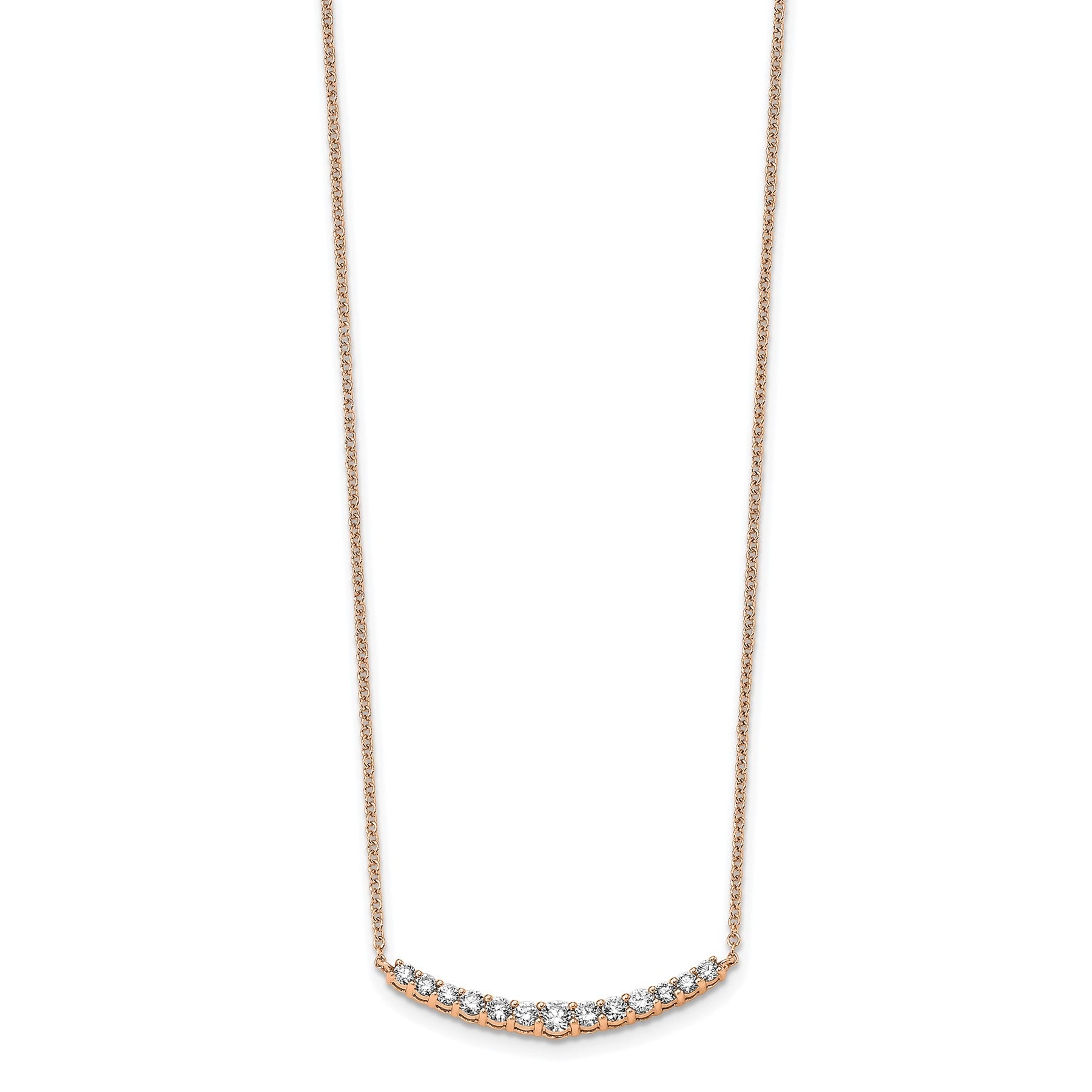 Lab Grown Diamond Complete Bar Gold Necklace 1/2 ctw
