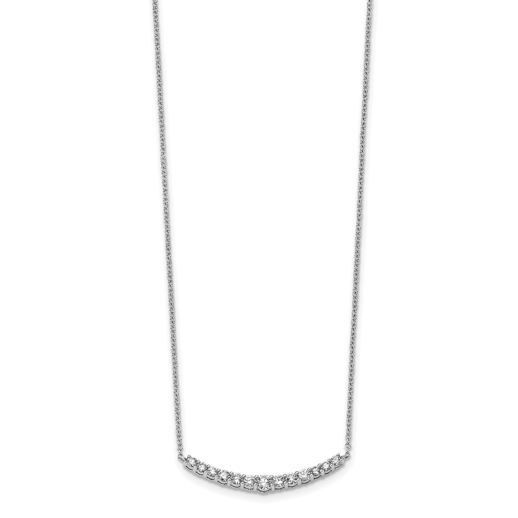 Lab Grown Diamond Complete Bar Gold Necklace 1/2 ctw