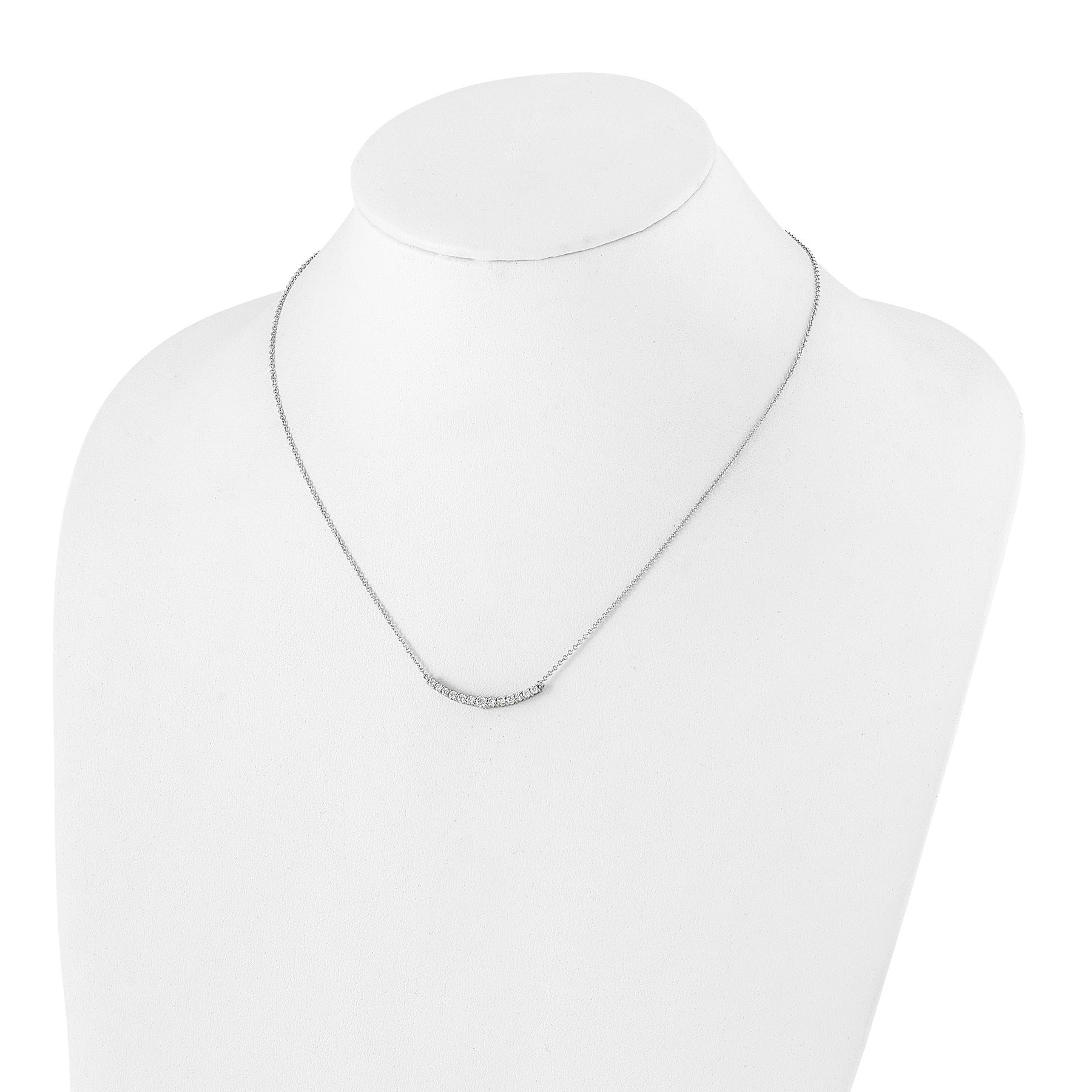 Lab Grown Diamond Complete Bar Gold Necklace 1/2 ctw