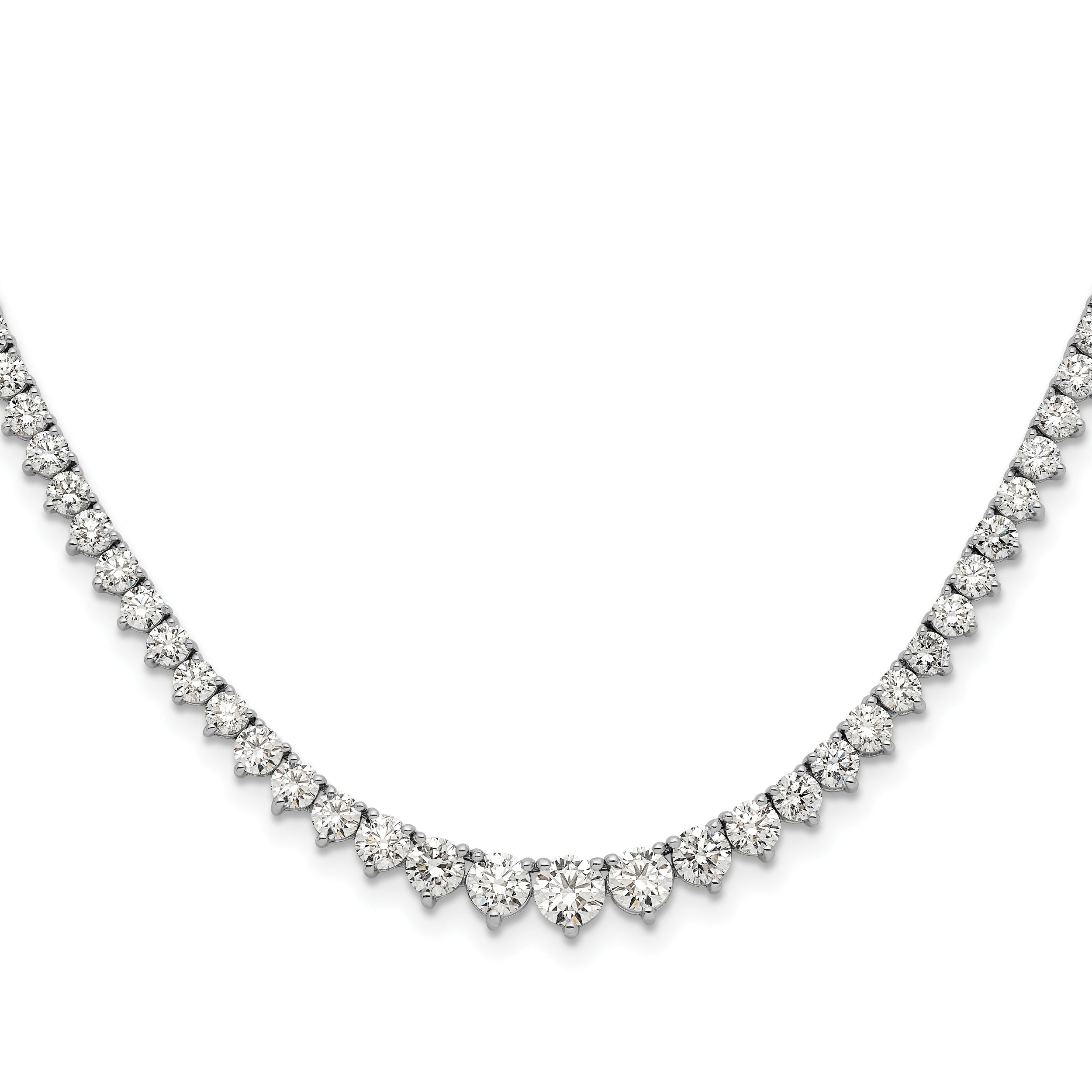 14k White Gold Lab Grown Diamond Tennis Necklace