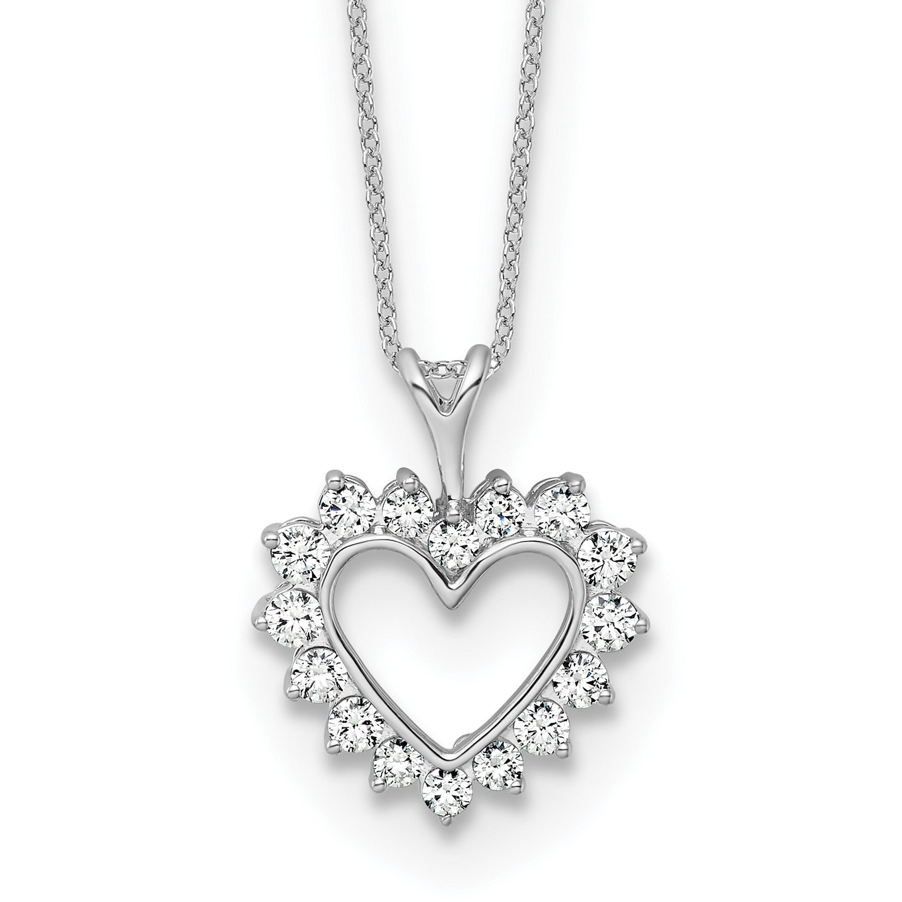 1/2 carat Lab Grown Diamond Heart Necklace
