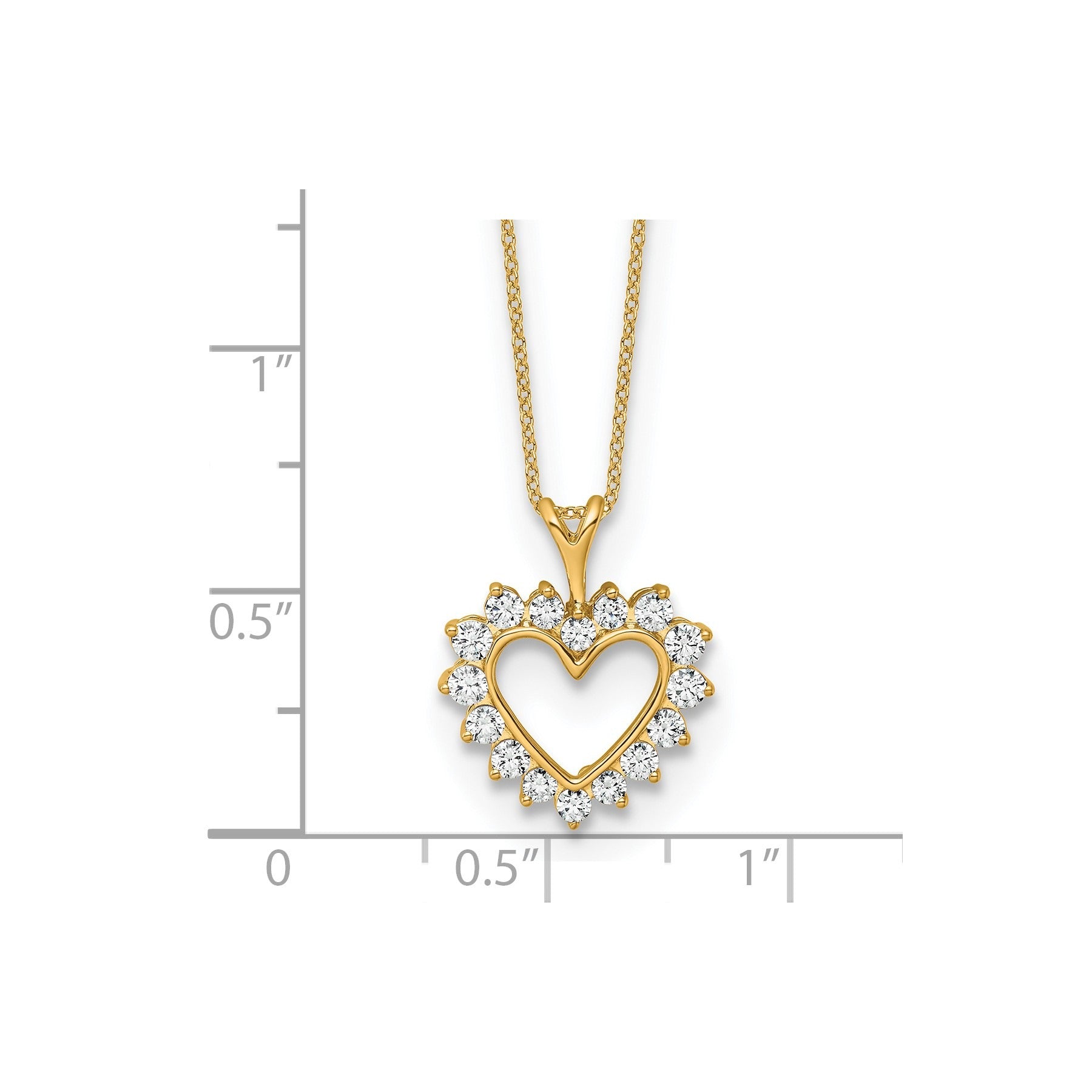 1/2 carat Lab Grown Diamond Heart Necklace