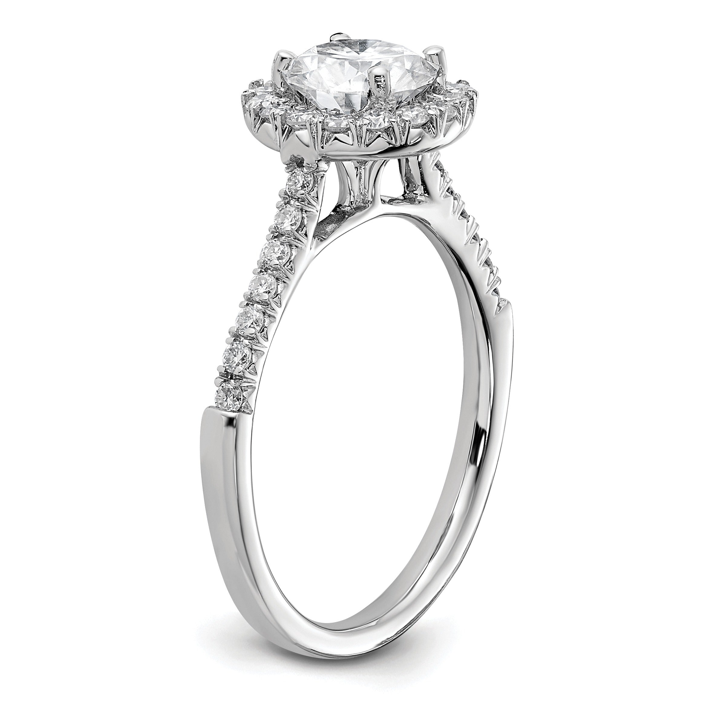 14k Gold Lab Grown Diamond halo Ring