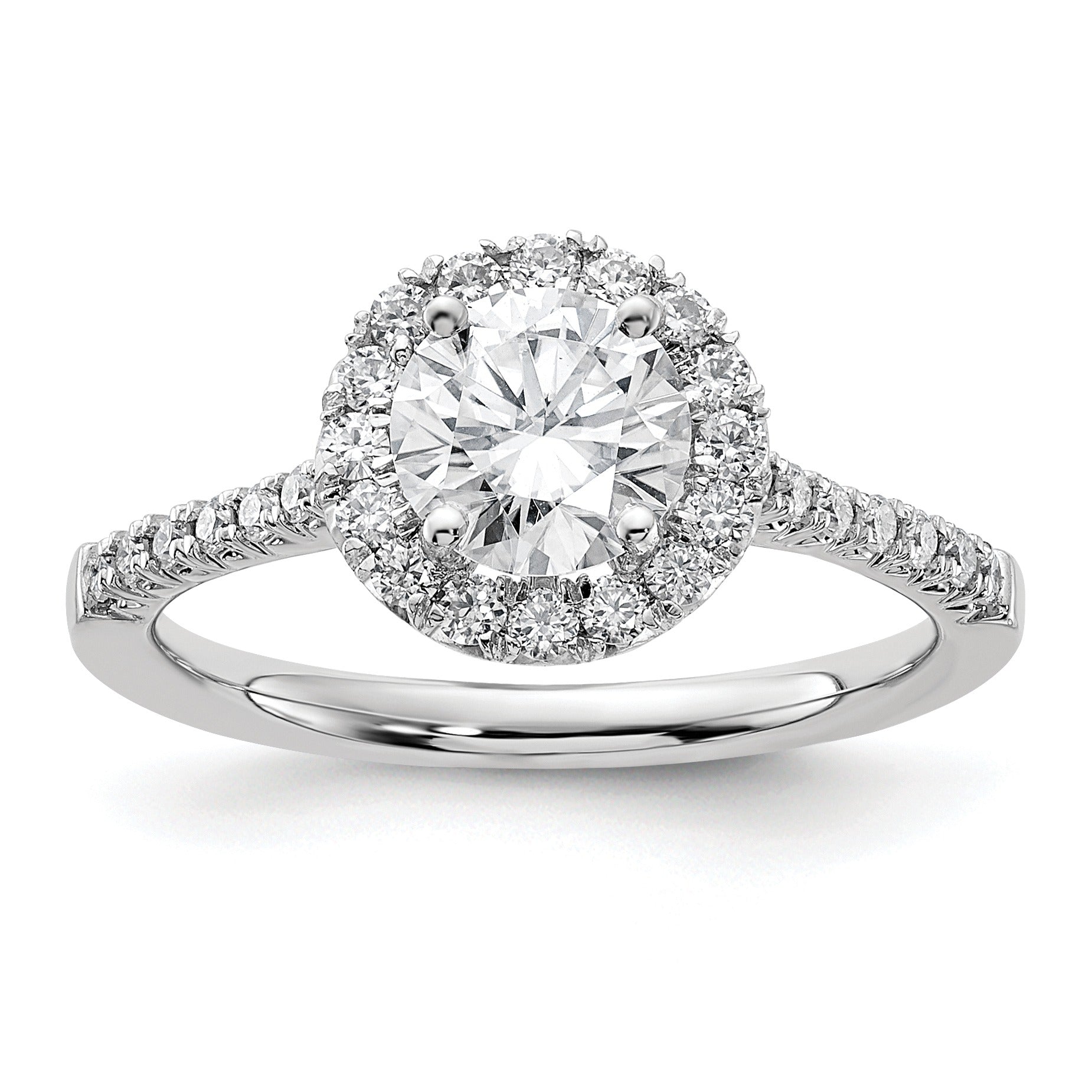 14k Gold Lab Grown Diamond halo Ring