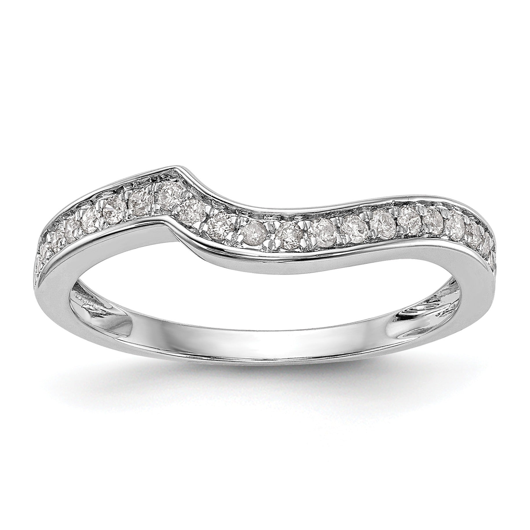 Solid 14k White Gold Lab Grown Diamond Wedding Ring 0.2 Ct