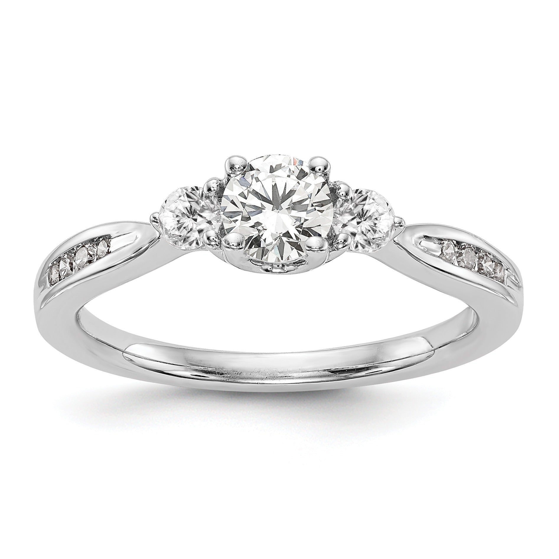 0.62 Ct Lab Grown Diamond 3-Stone Engagement Ring