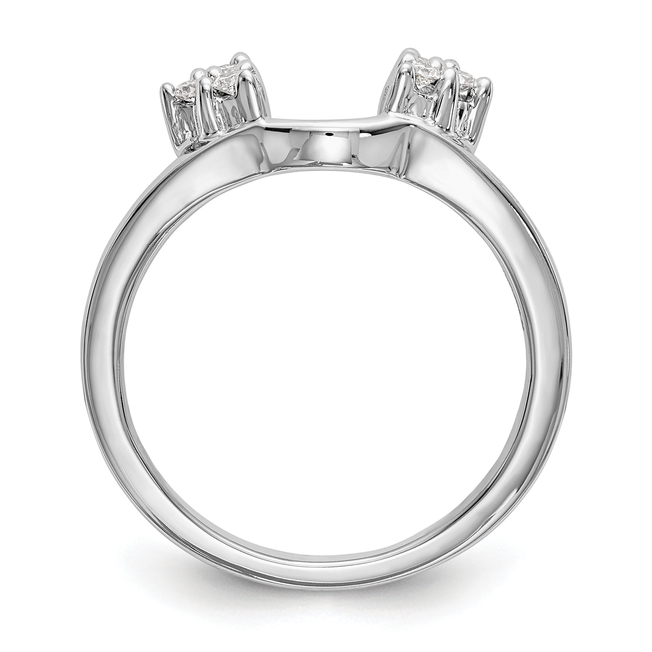14K White Gold Lab Grown Diamond Wrap Ring