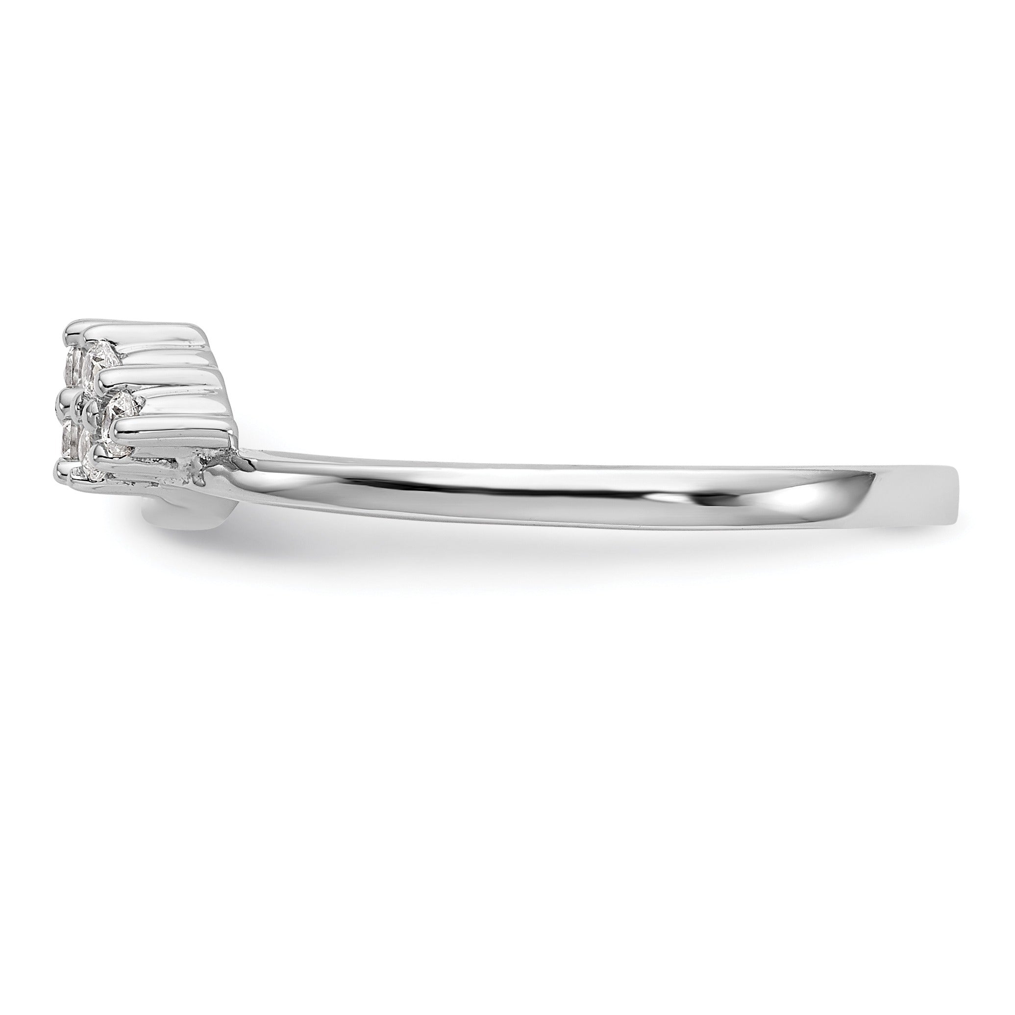 14K White Gold Lab Grown Diamond Wrap Ring