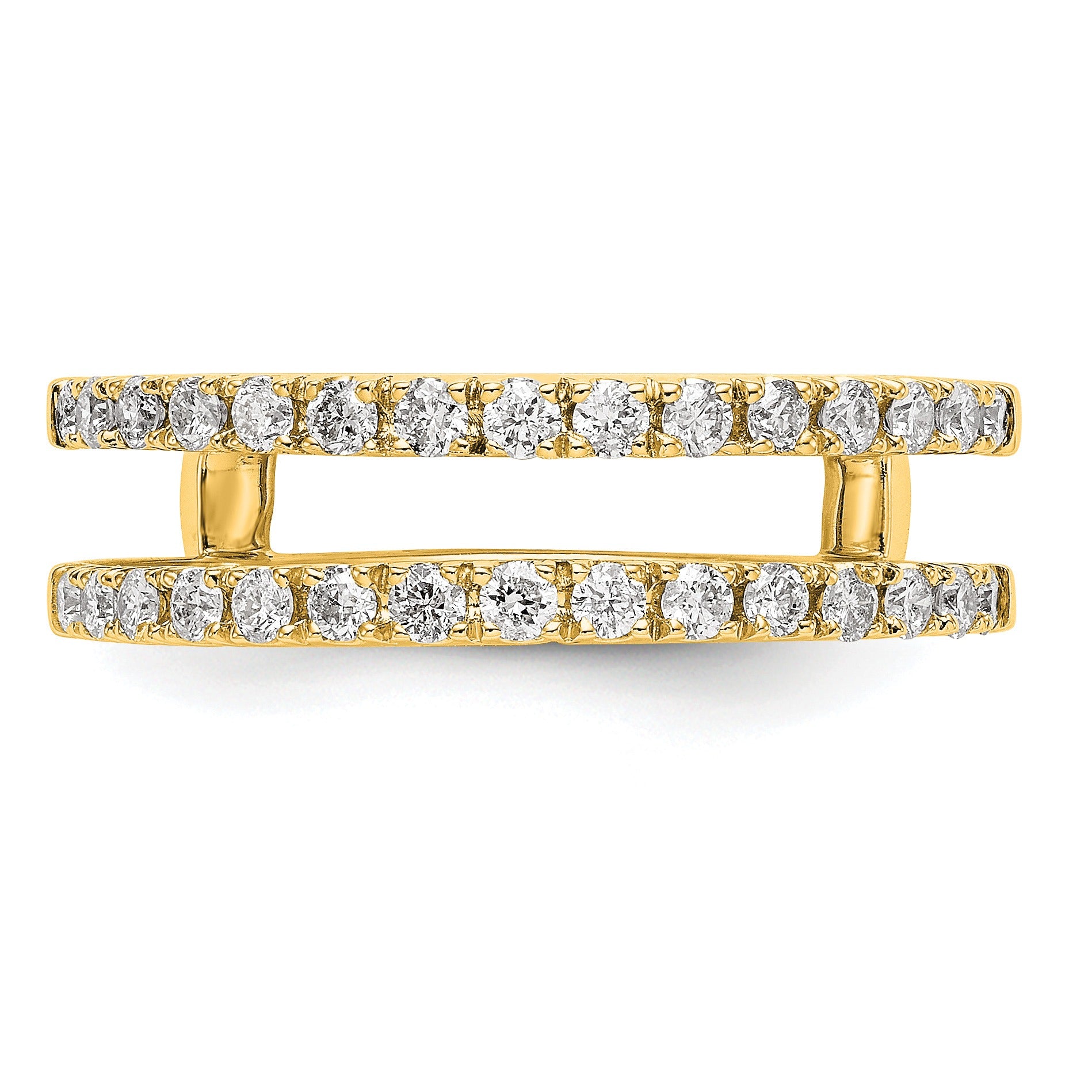 14K Yellow Gold Lab Grown Diamond Ring Guard 0.5 Ct