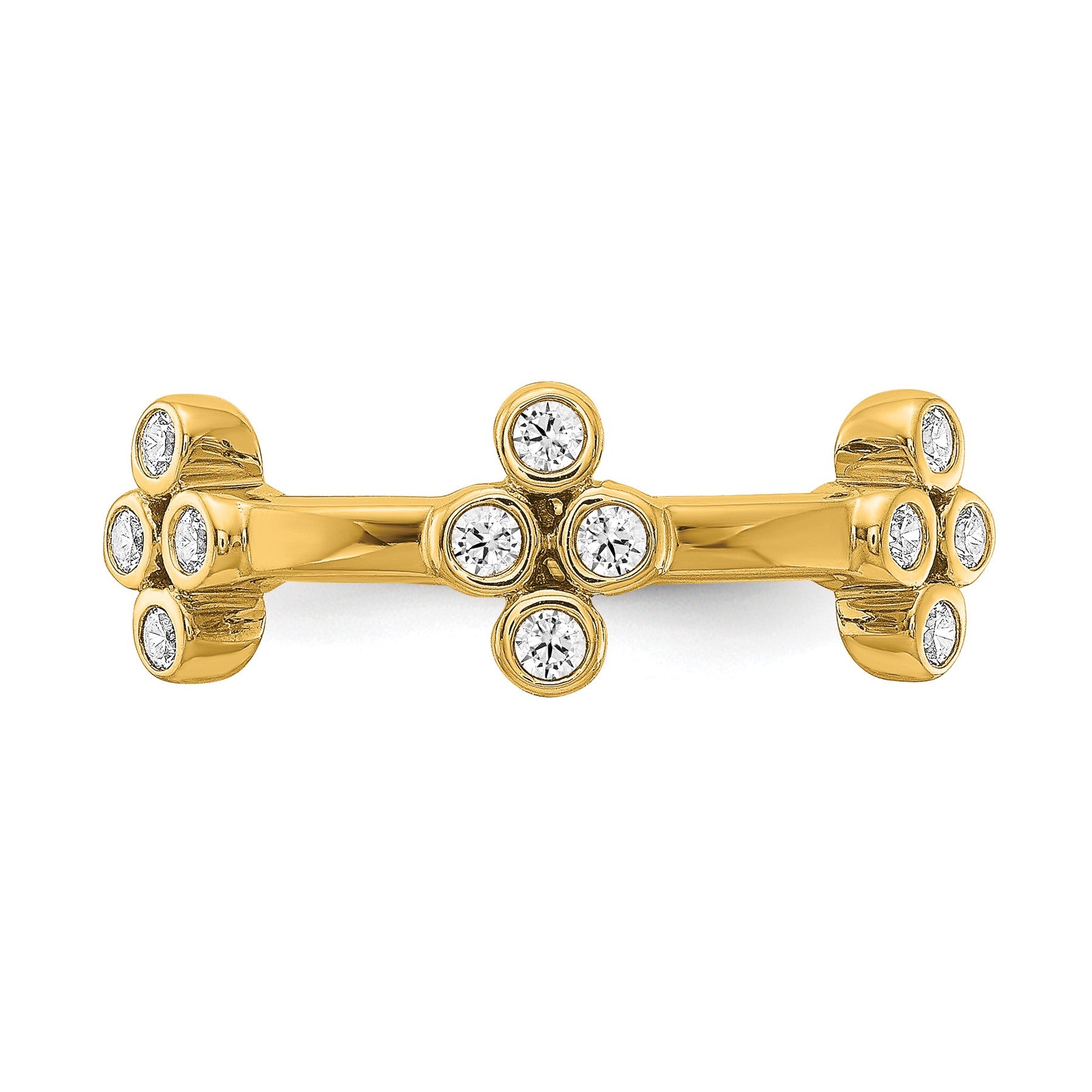 14K Yellow Gold Lab Grown Diamond Bloom Fashion Ring 1/5 Ct