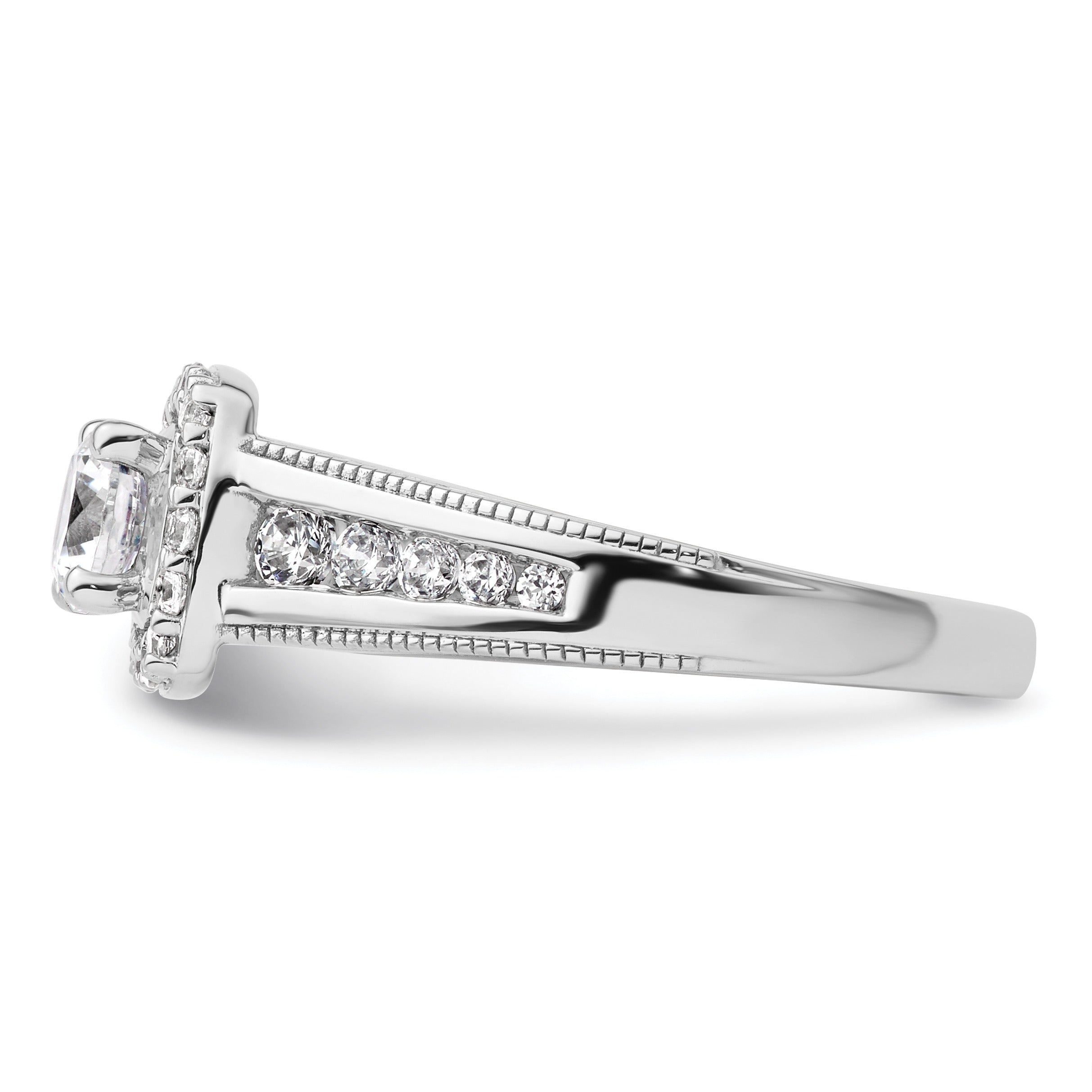 1 carat Lab Grown Diamond Halo Engagement Ring