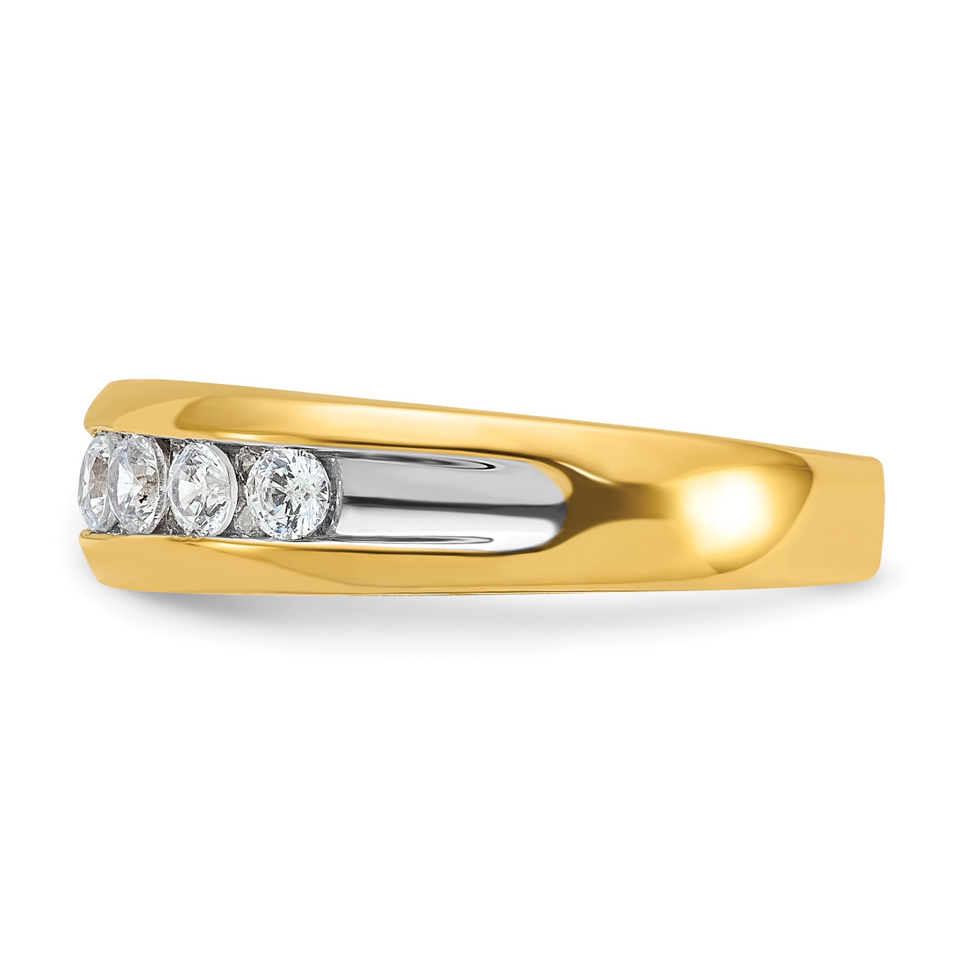 14k Gold 1 1/2 carat Lab Grown Diamond Seven Stone Men's Ring