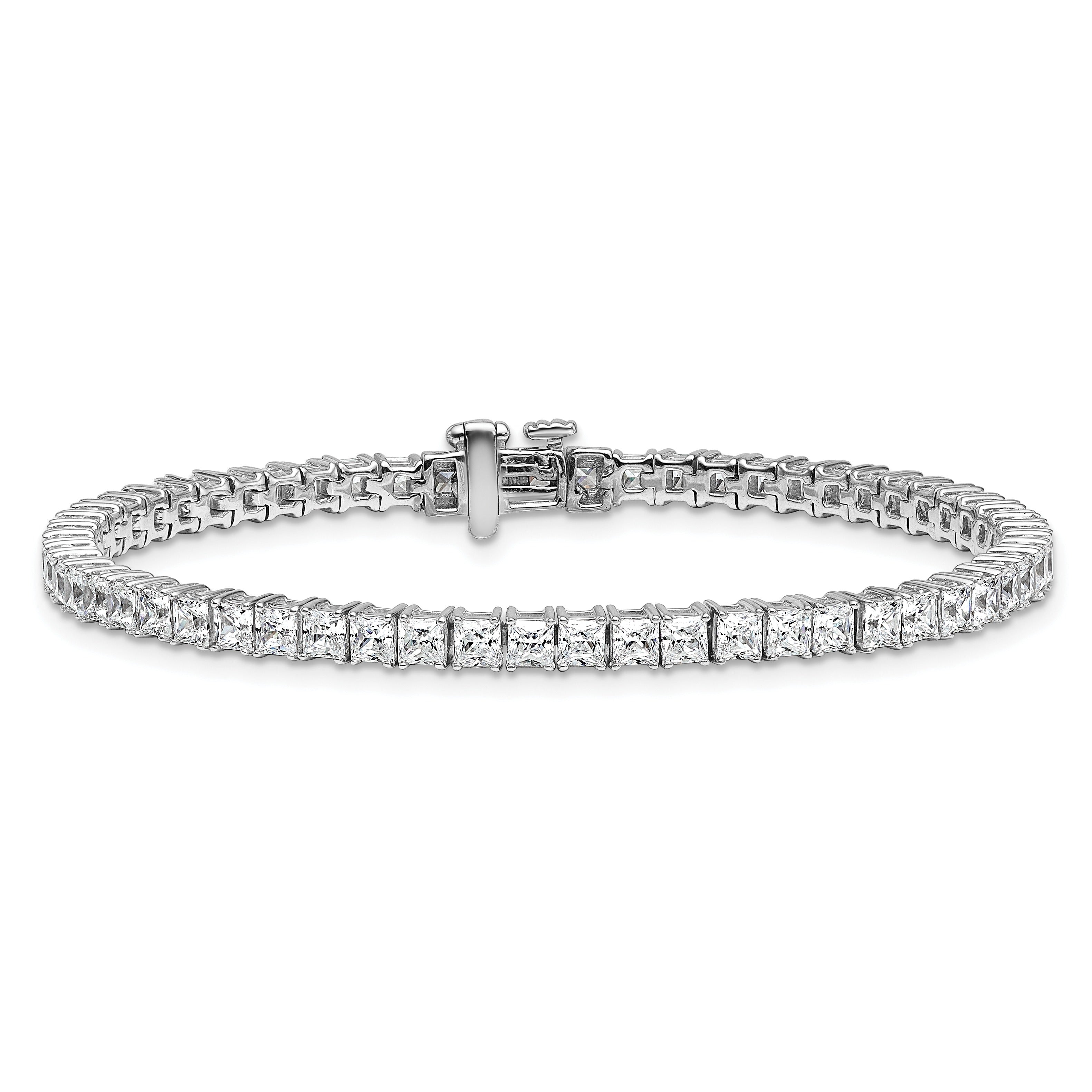14k White Gold 7 Carat Lab Diamond Tennis Bracelet