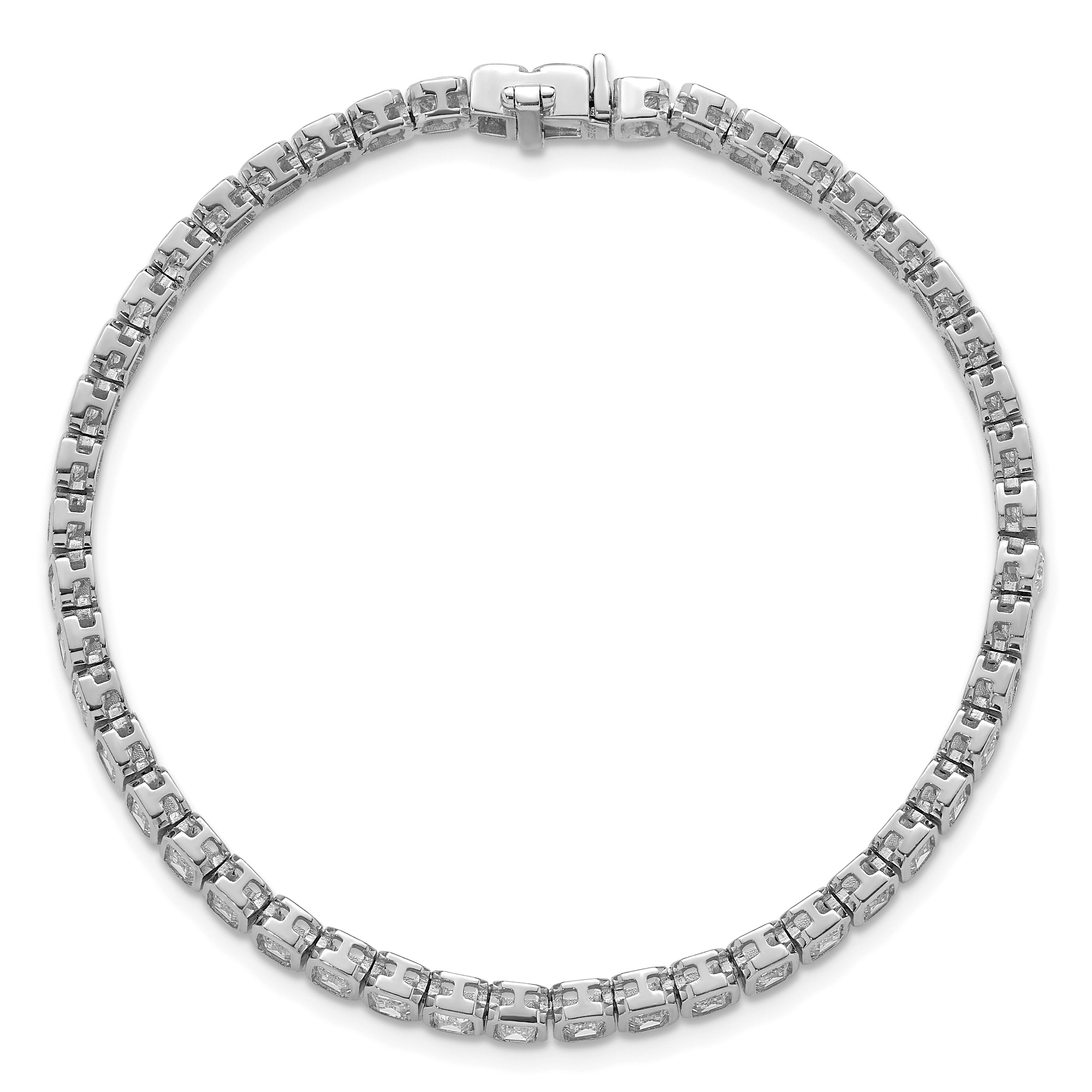 14K Gold  Lab Diamond Emerald Tennis Bracelets 6 1/2 carat