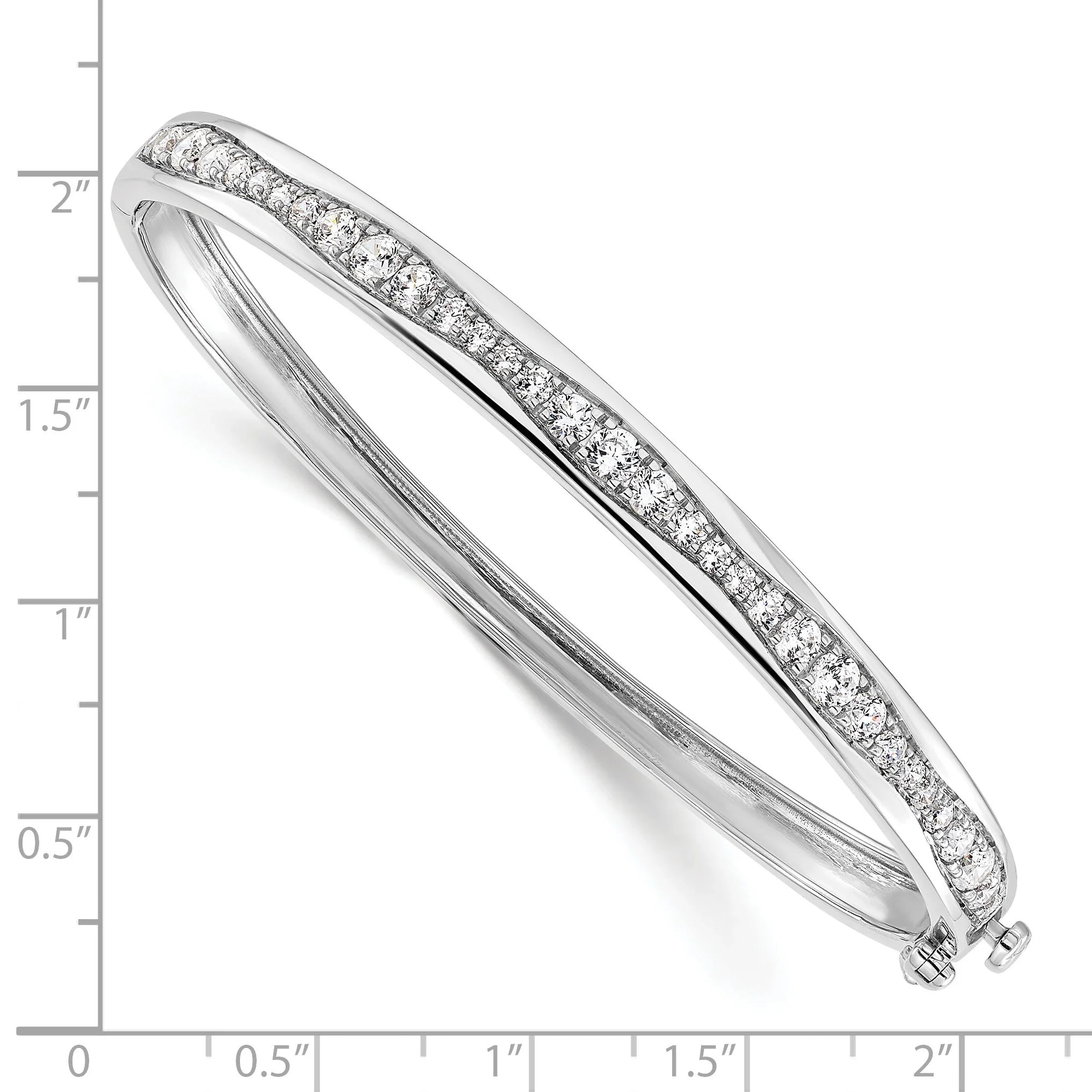 14K Gold 1 5/8 carat Lab Grown Diamond Bangle Bracelet - Fine Diamond
