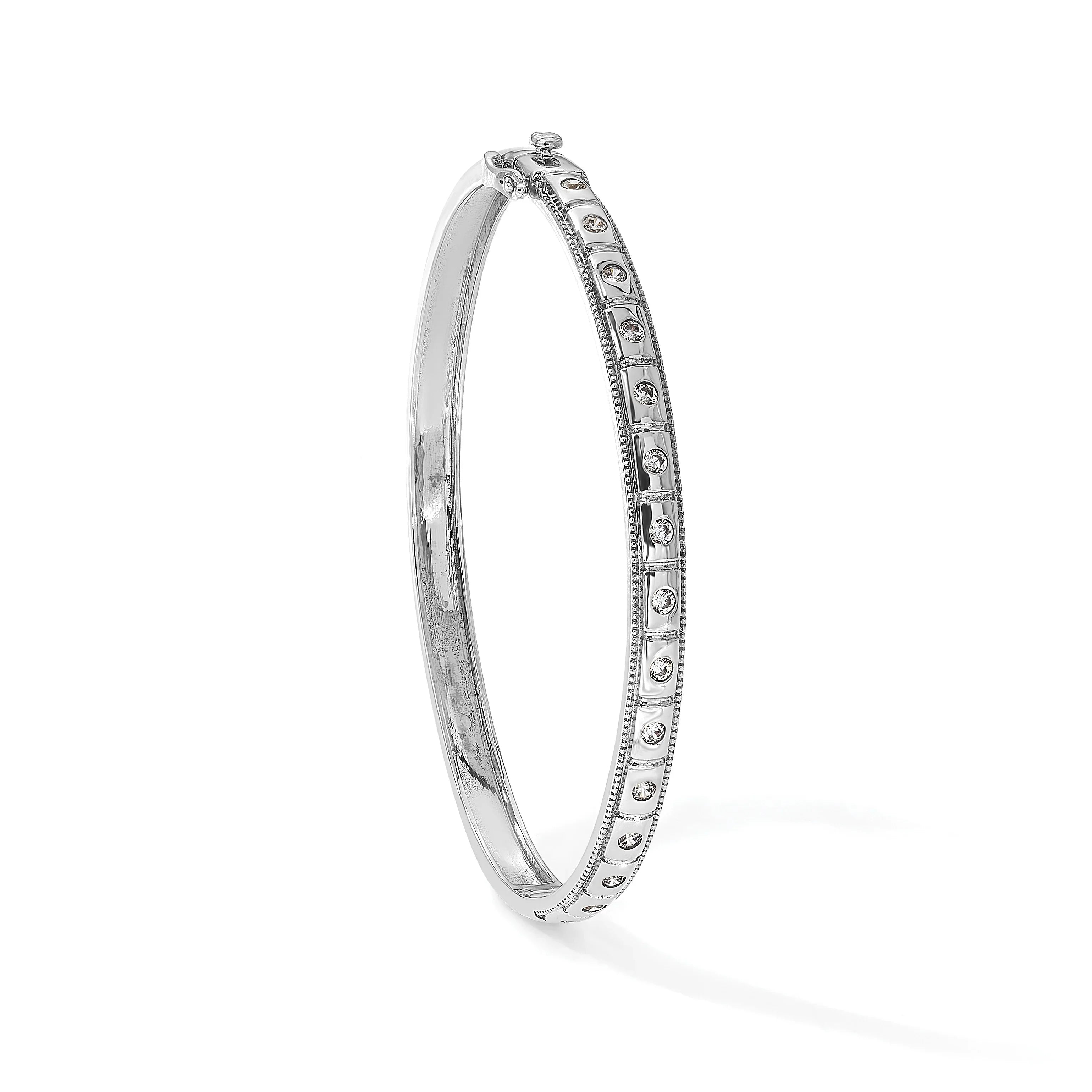 14K Gold 1/2 carat Lab Grown Diamond Bangle Bracelet - Fine Diamond