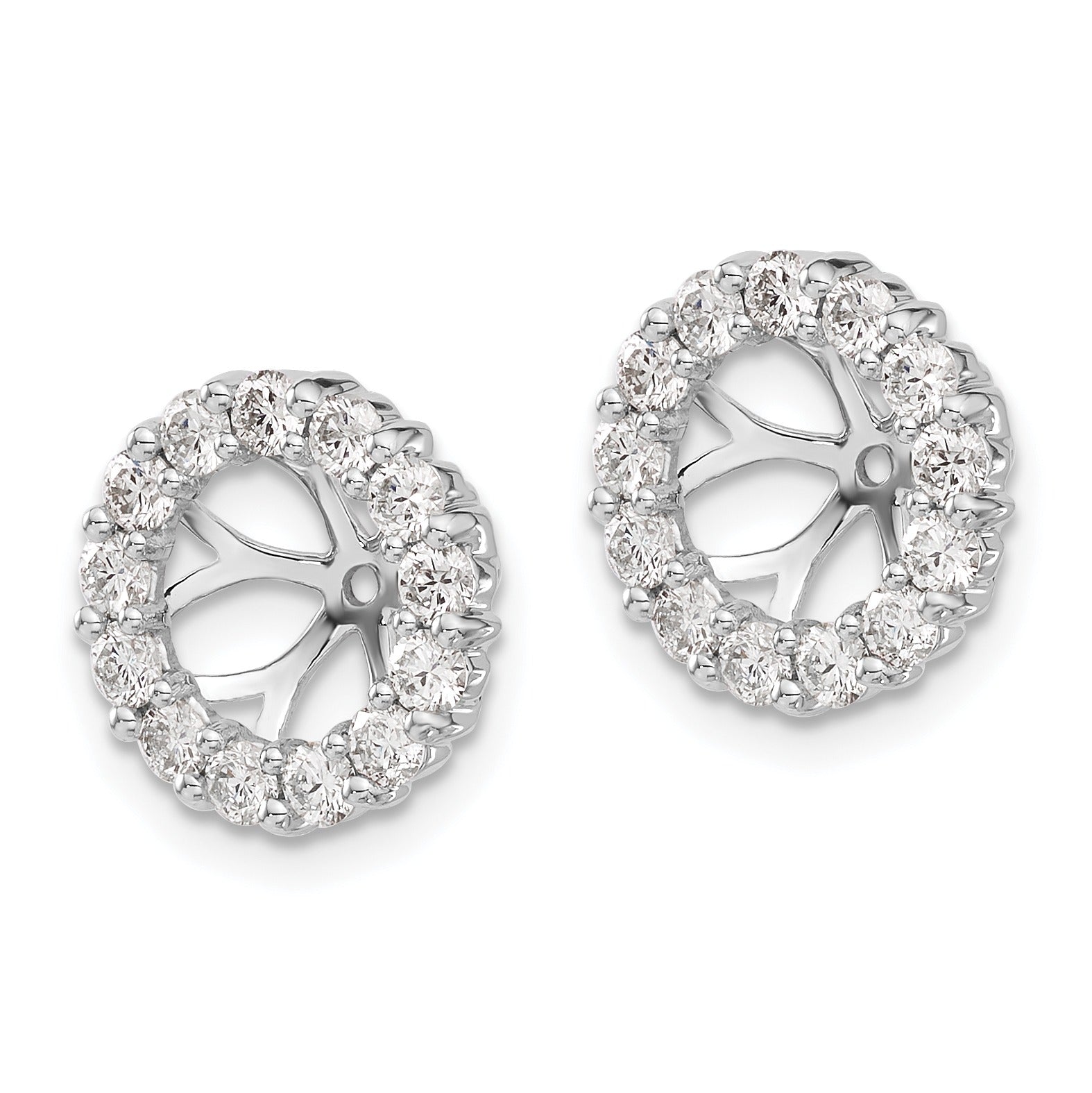 Lab Grown Diamond Earring Jacket 14k White Gold