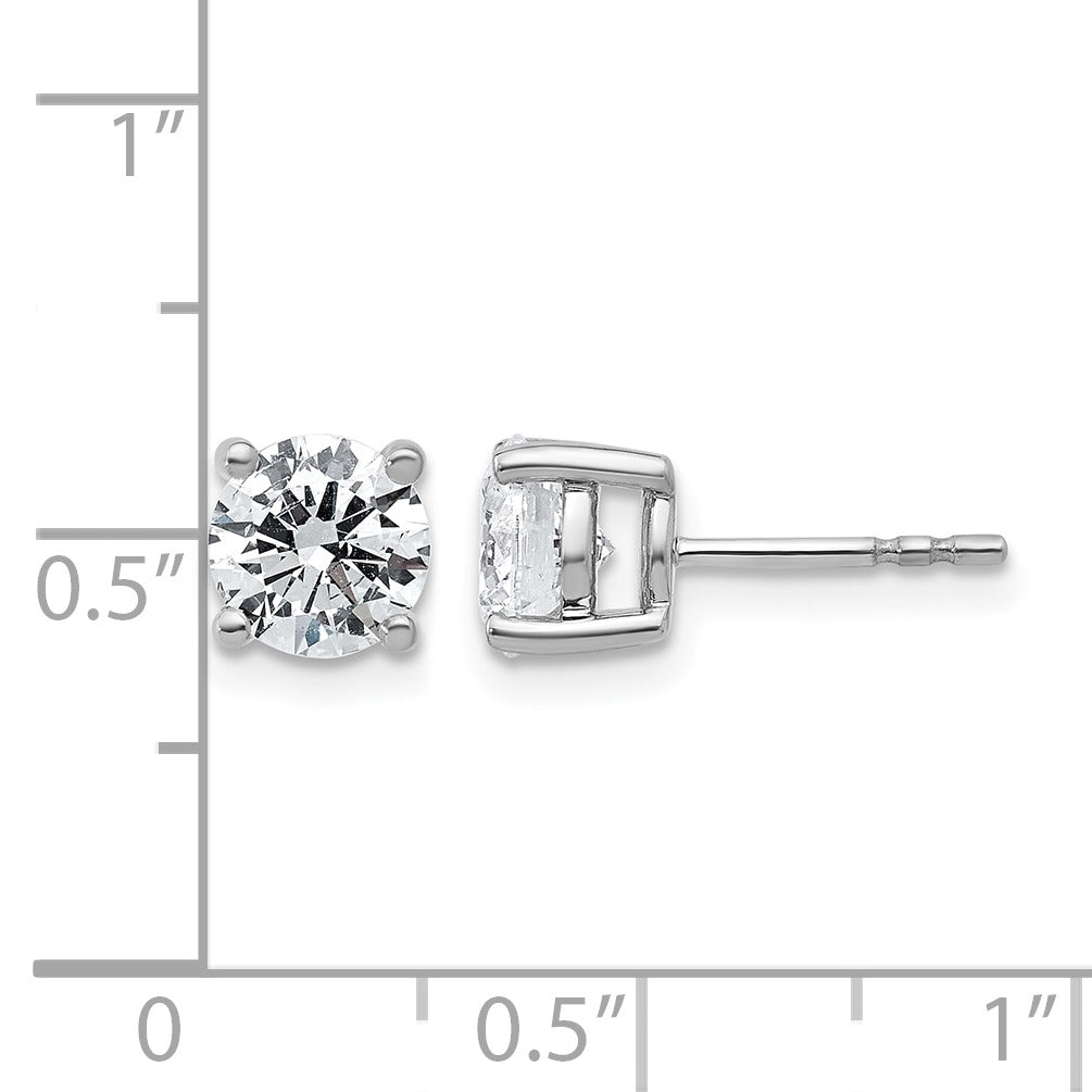 14K Gold Lab Grown Diamond Complete Post and Push Back Stud Earrings