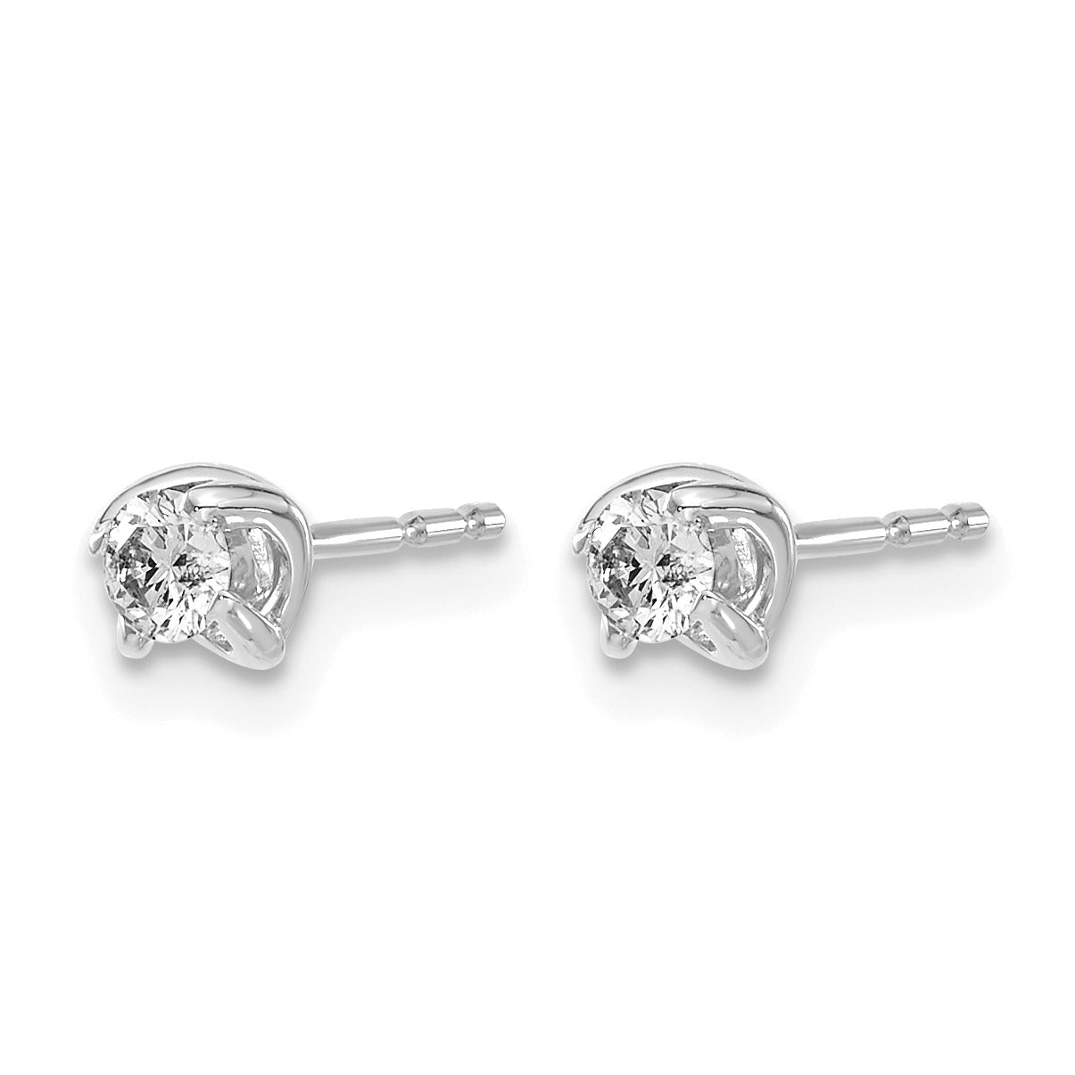 14k White Gold Lab Grown Diamond Stud Post Earrings 0.2 Ct