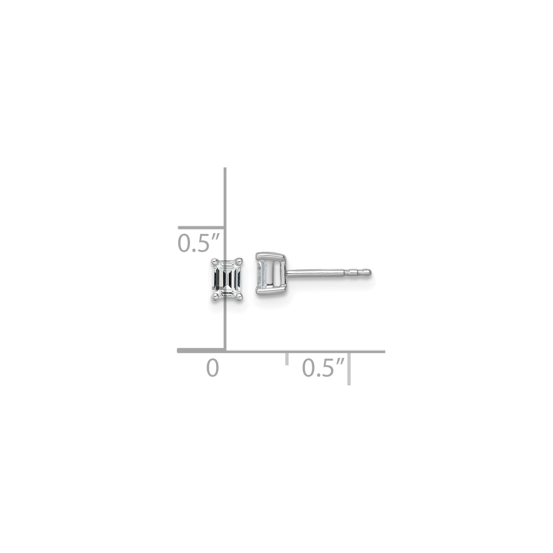 14K Lab Grown Diamond Four Prong Stud Earrings