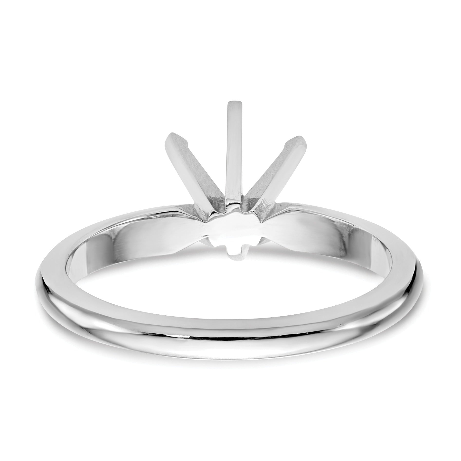 14k White Gold 1/2 carat Lightweight Knife Edge Ring Mounting