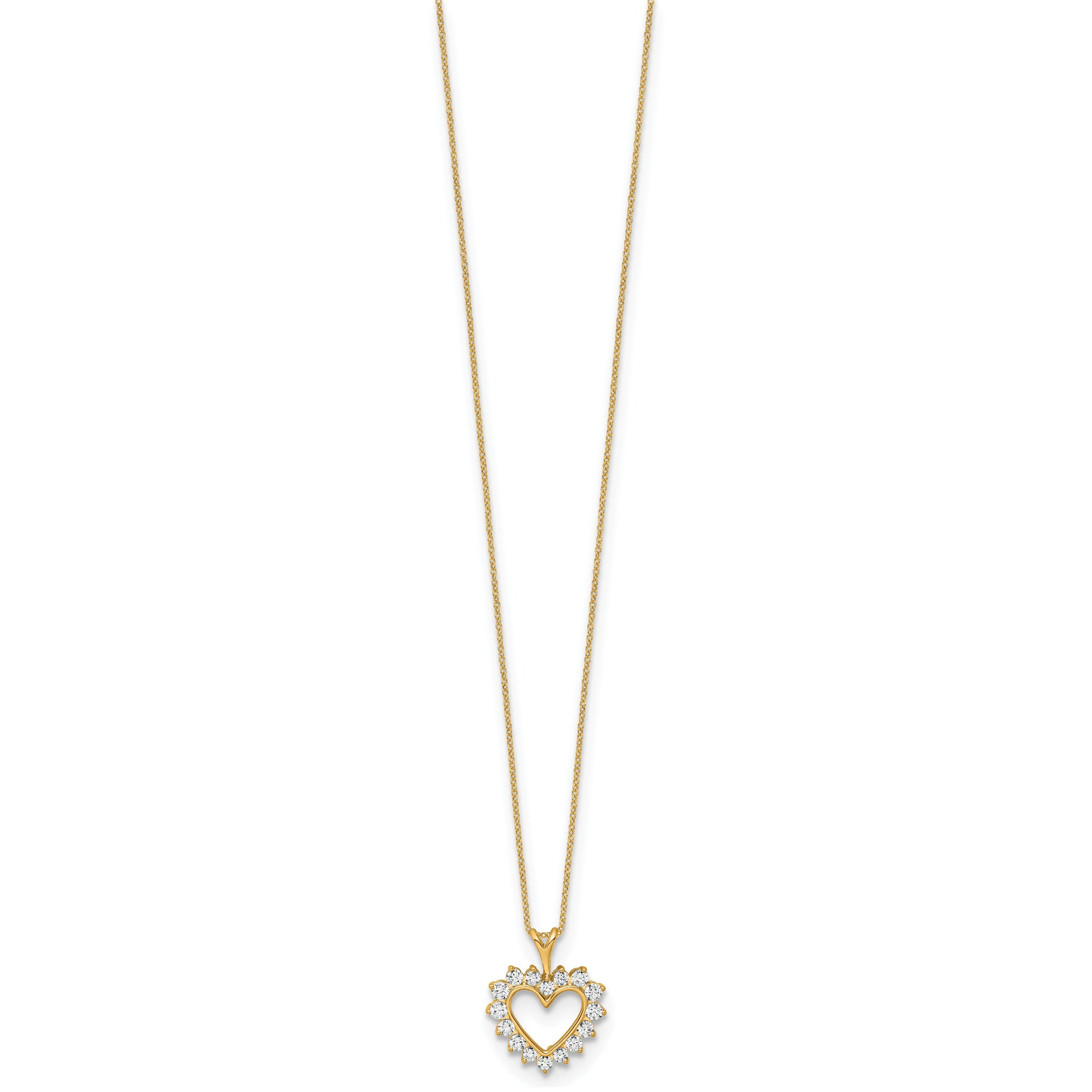 1/2 carat Lab Grown Diamond Heart Necklace