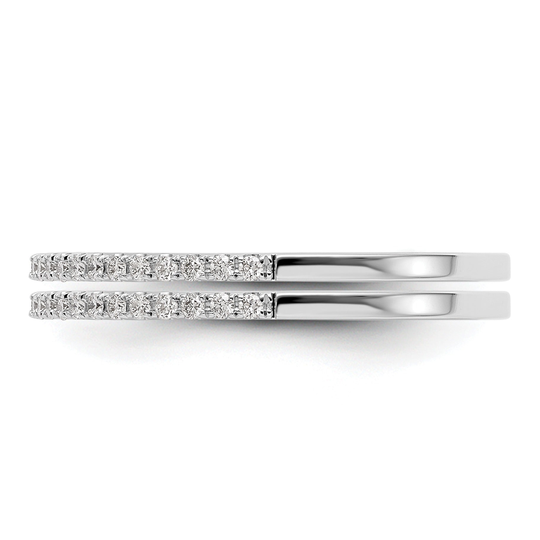 14k White Gold Lab Grown Diamond Set of Two Eternity Wedding Bands
