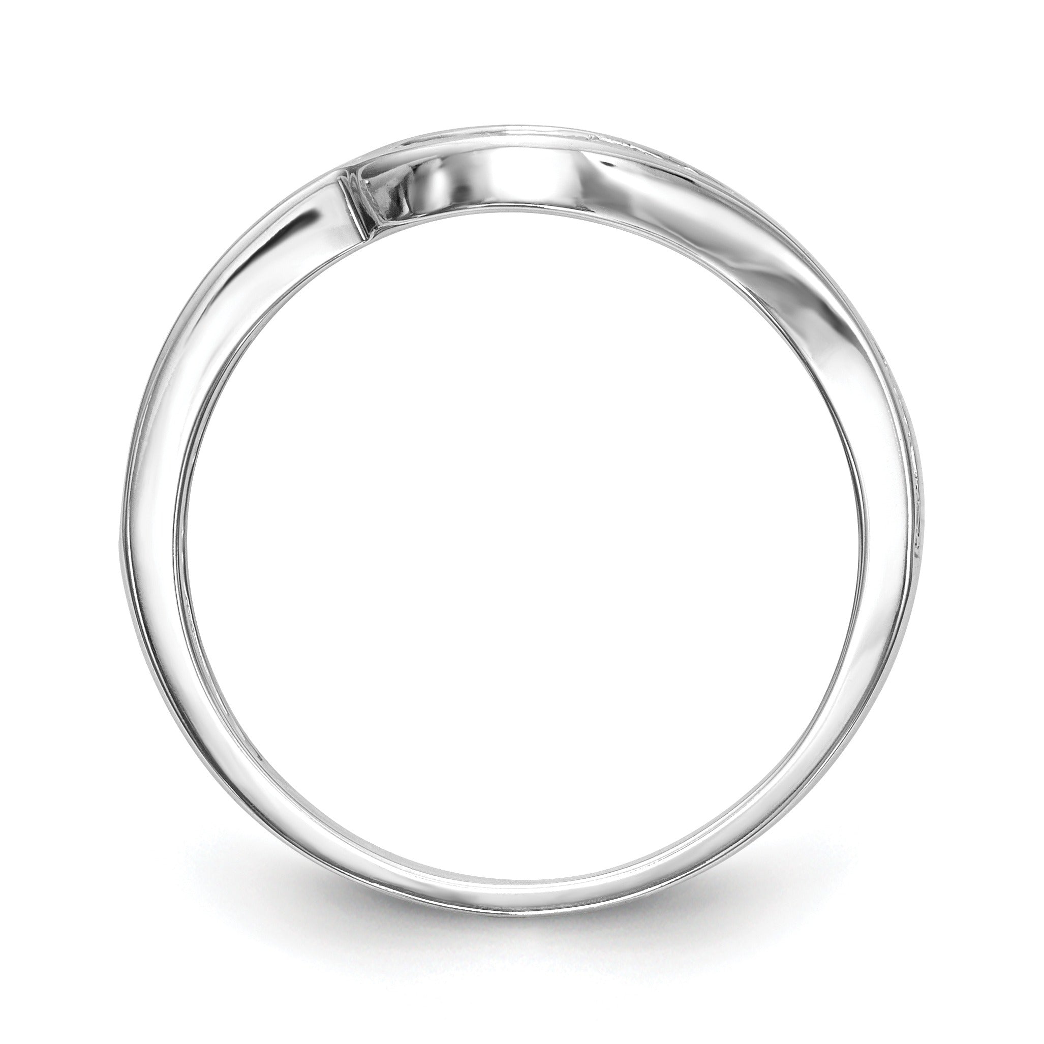 Solid 14k White Gold Lab Grown Diamond Wedding Band