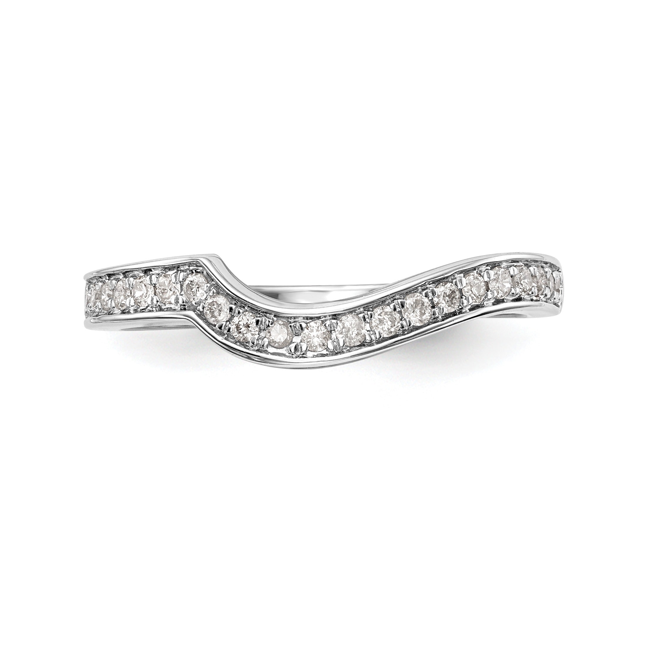 Solid 14k White Gold Lab Grown Diamond Wedding Band