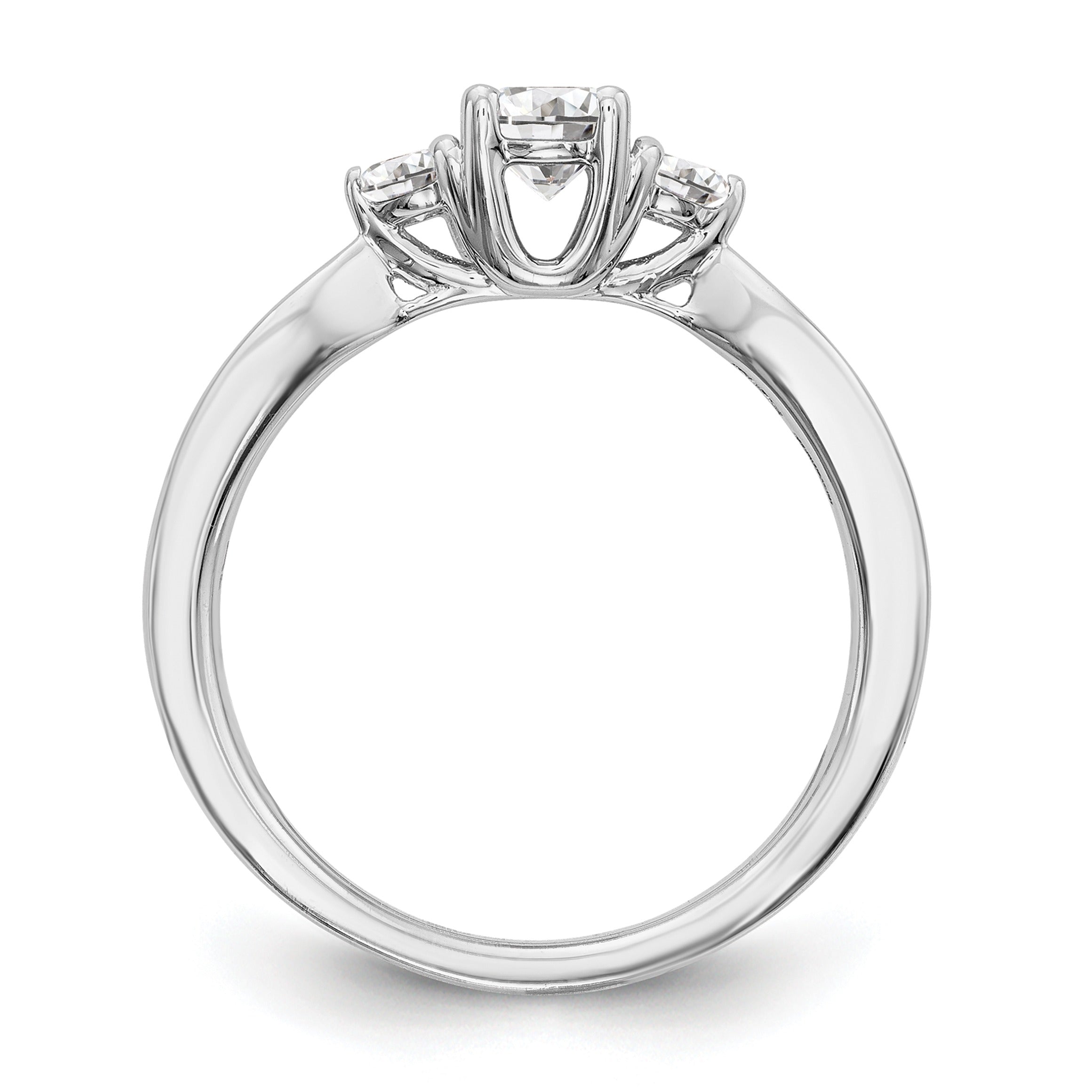 0.62 Ct Lab Grown Diamond 3-Stone Engagement Ring