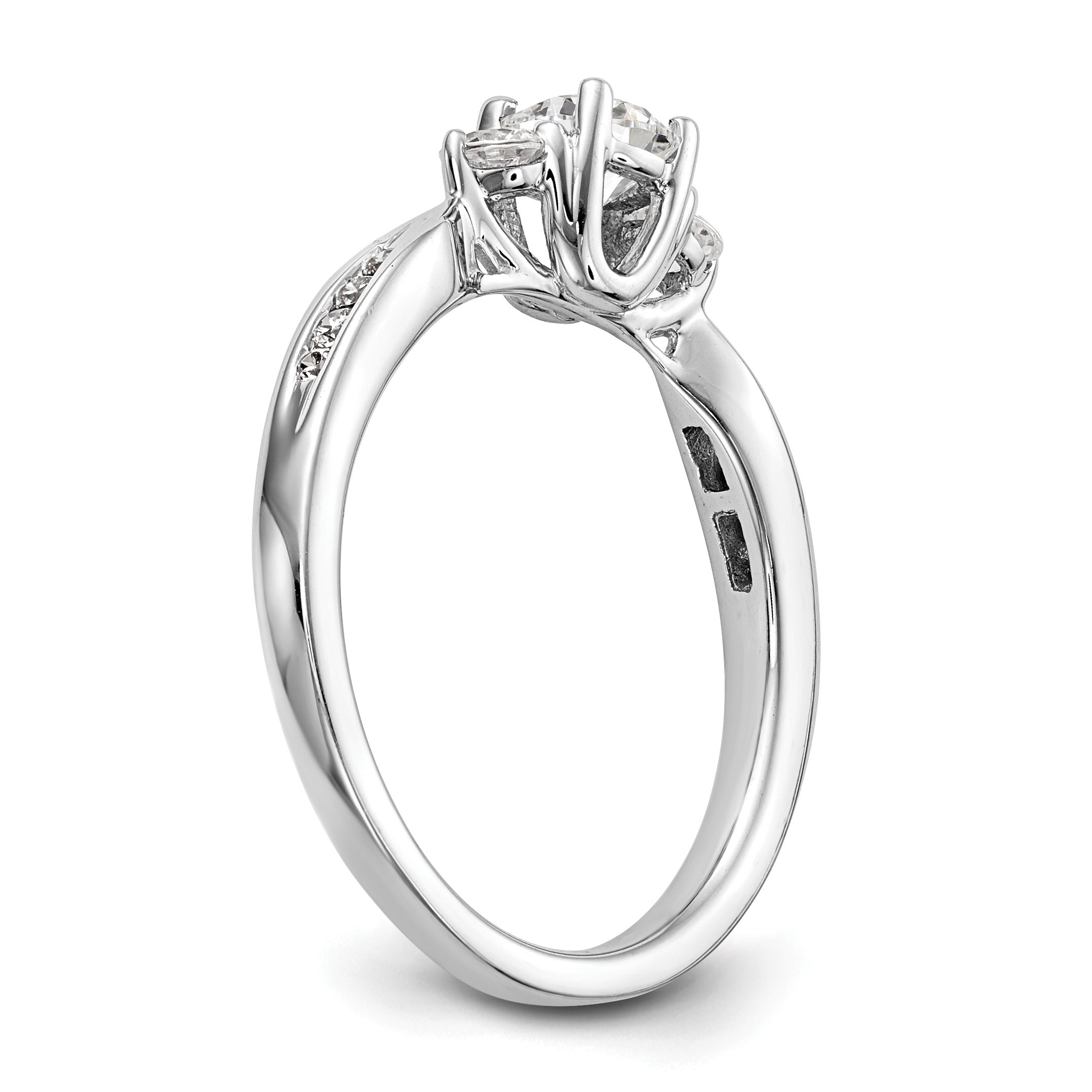 0.62 Ct Lab Grown Diamond 3-Stone Engagement Ring