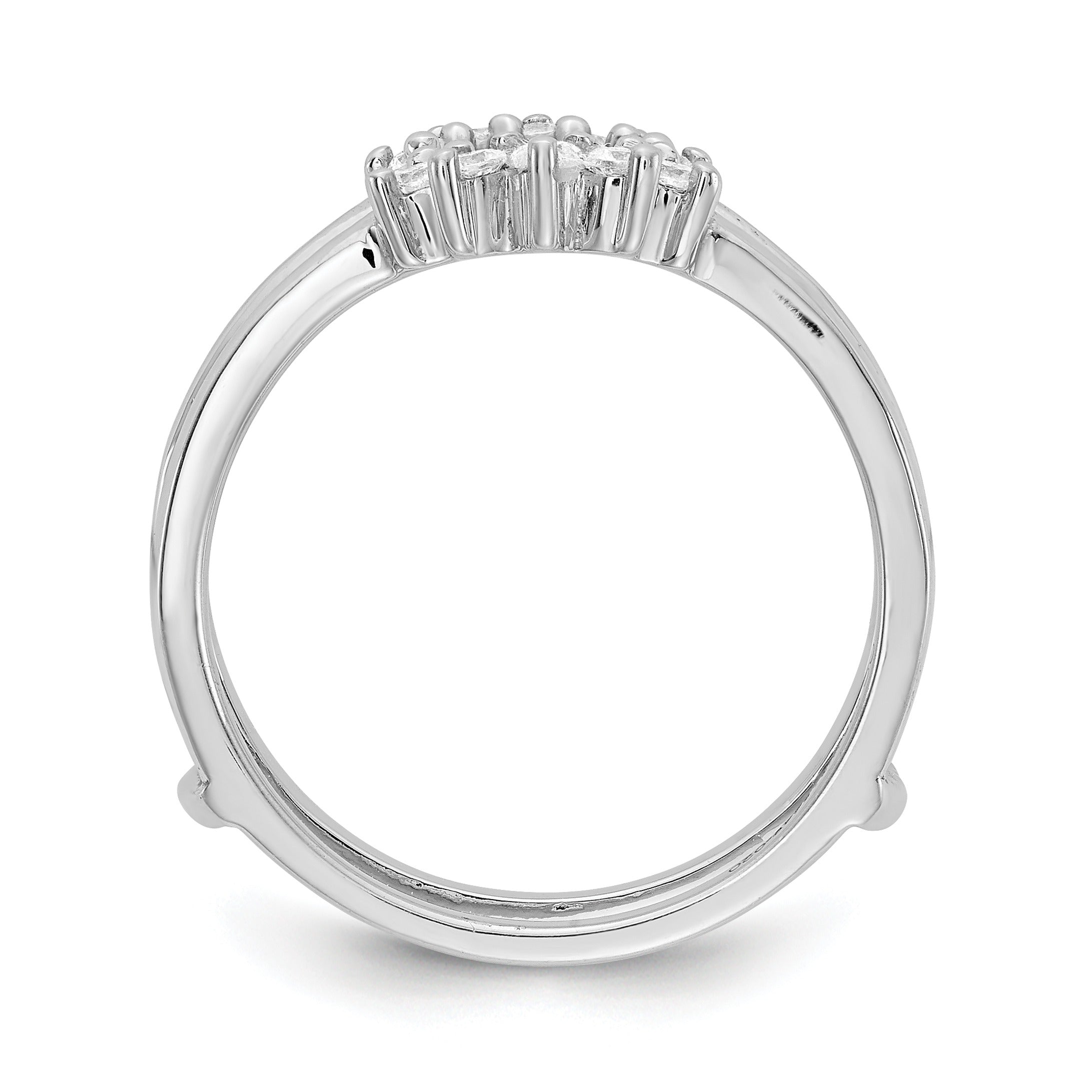 14k White Gold Lab Grown Diamond Ring Guards