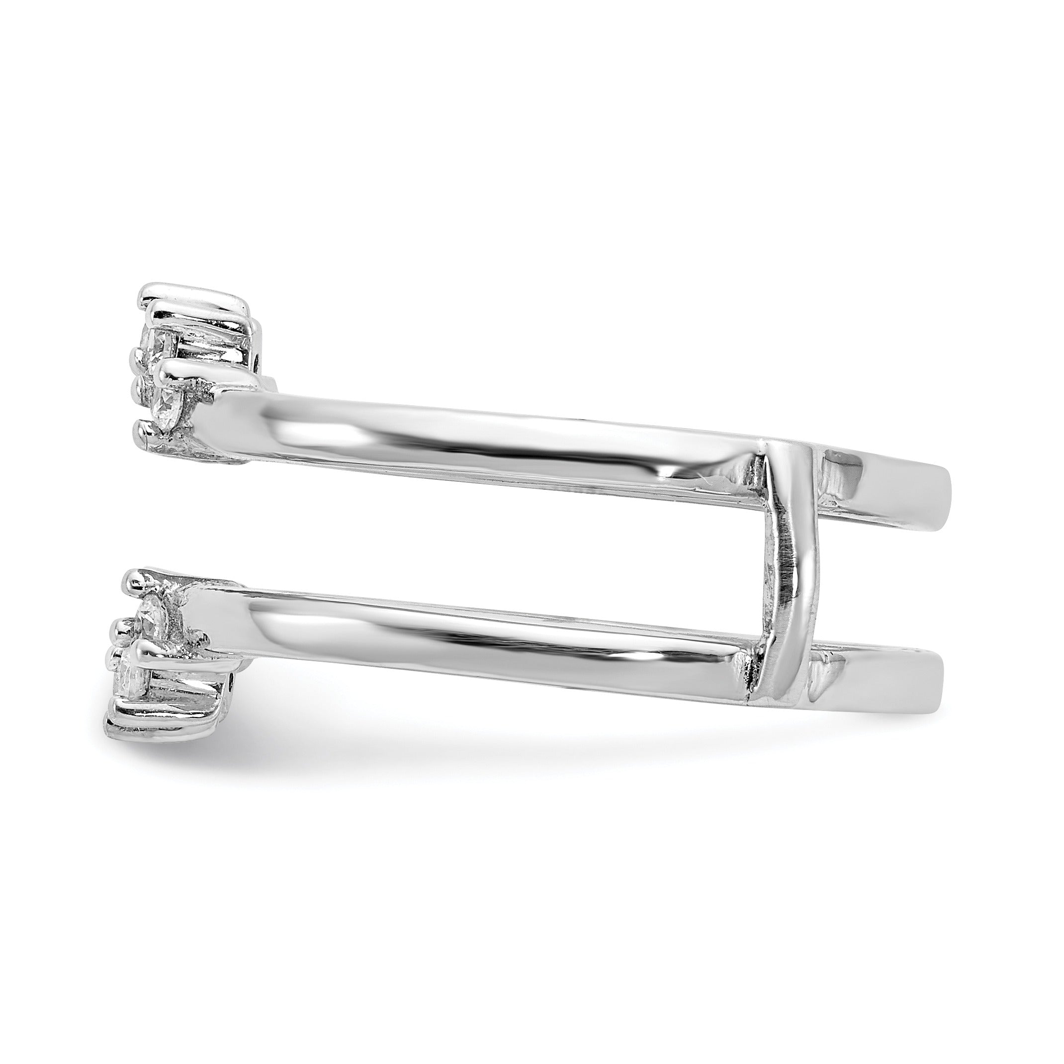 14k White Gold Lab Grown Diamond Ring Guards