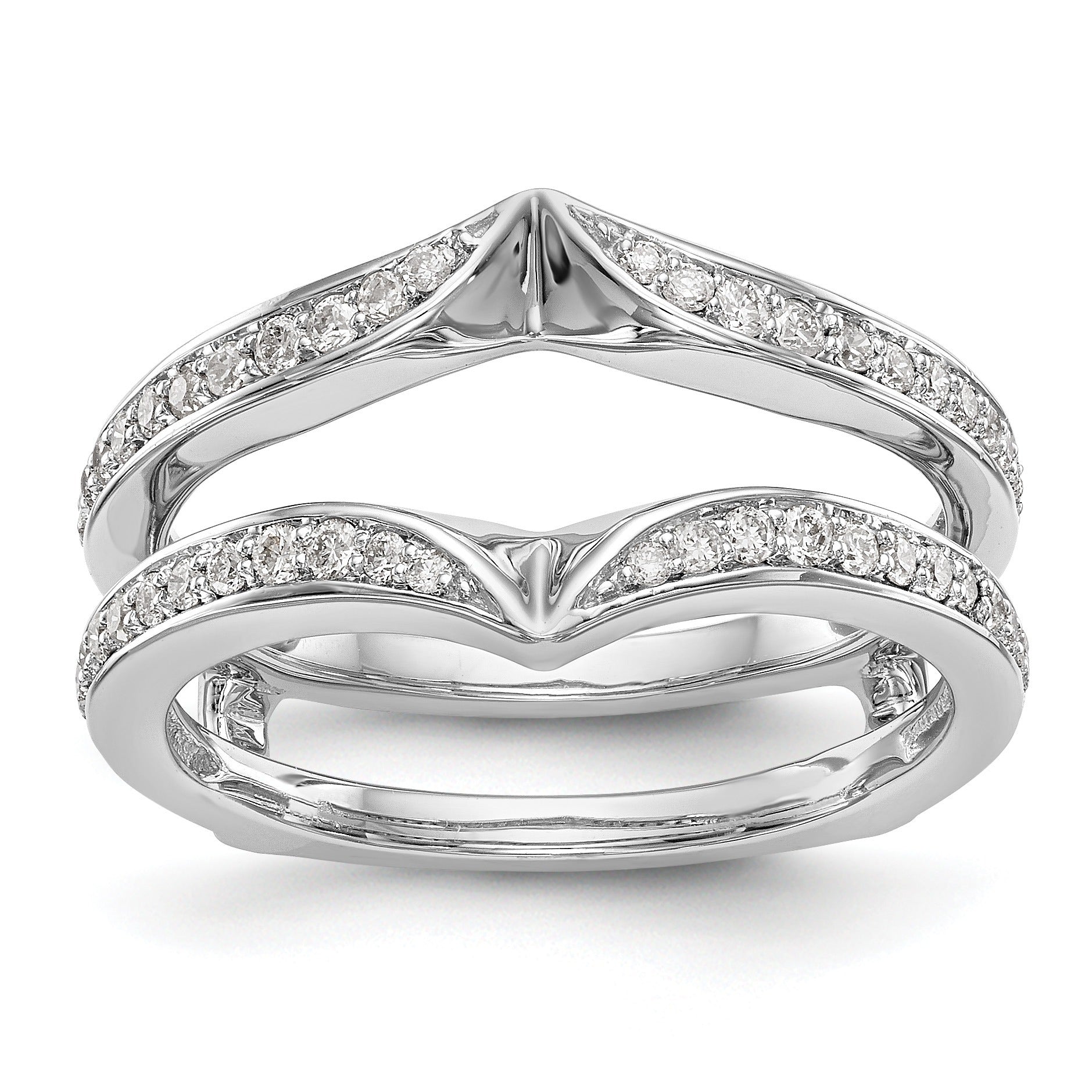 14K White Gold Lab Grown Diamond Ring Guard 0.33 Ct.
