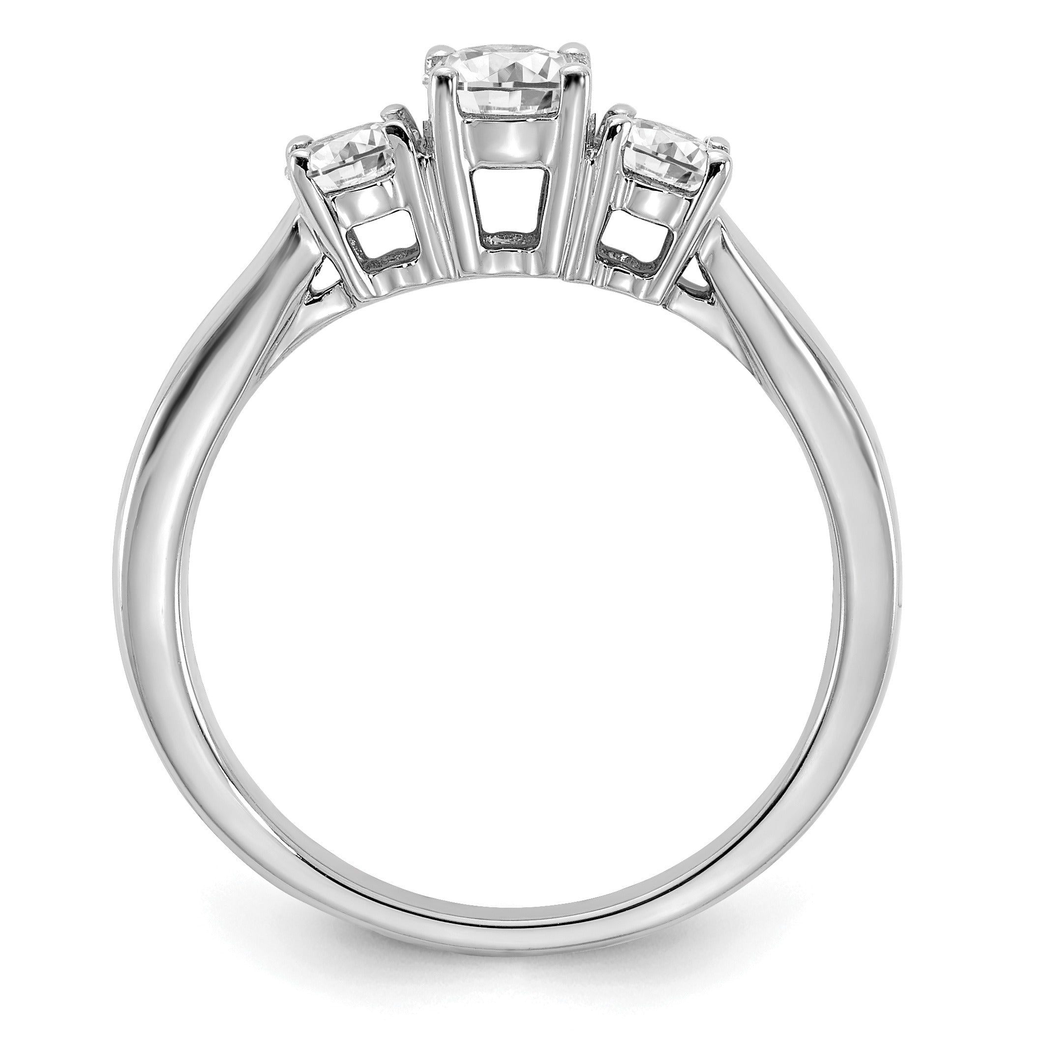 14K Gold Lab Grown Diamond 3-Stone Engagement Ring