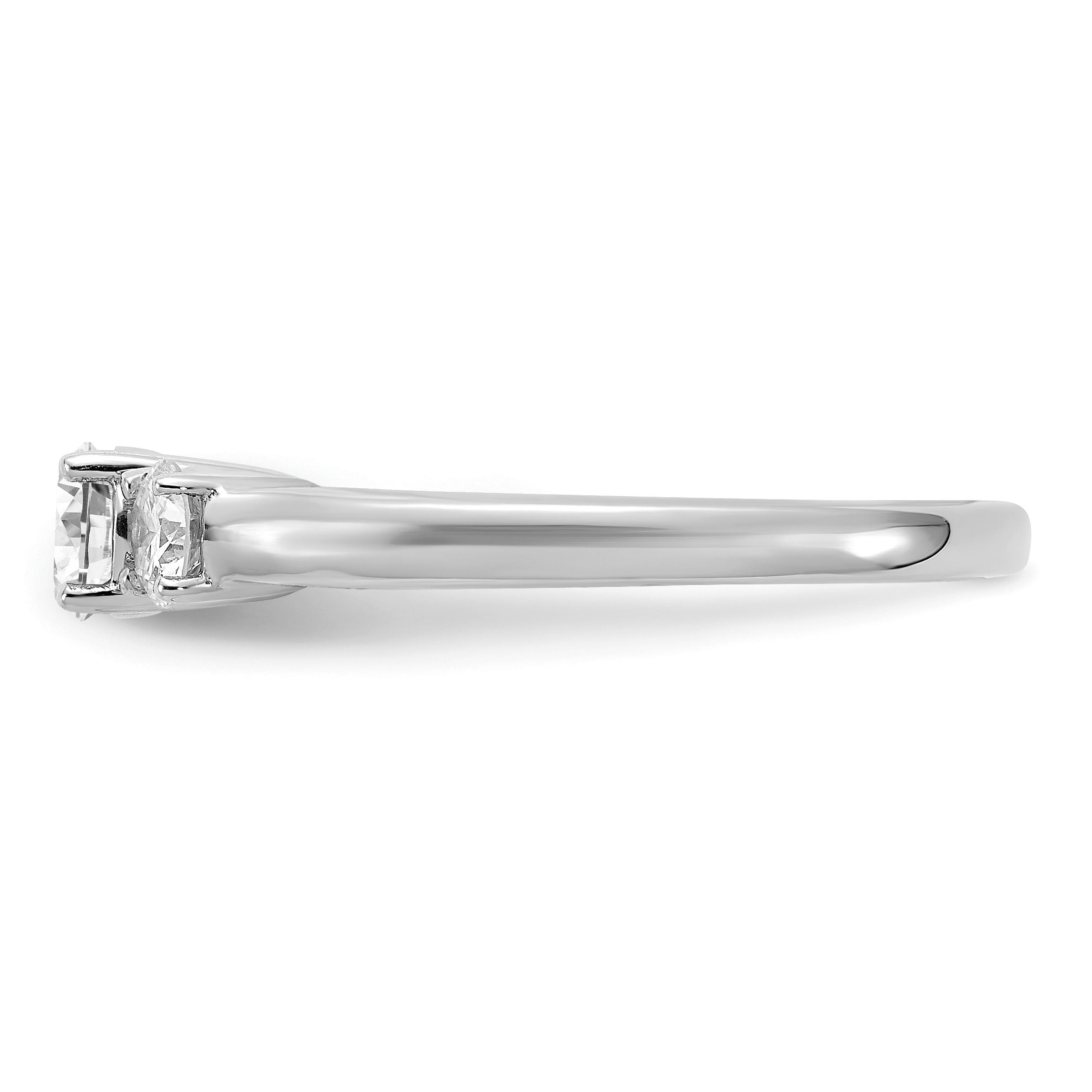 14K Gold Lab Grown Diamond 3-Stone Engagement Ring