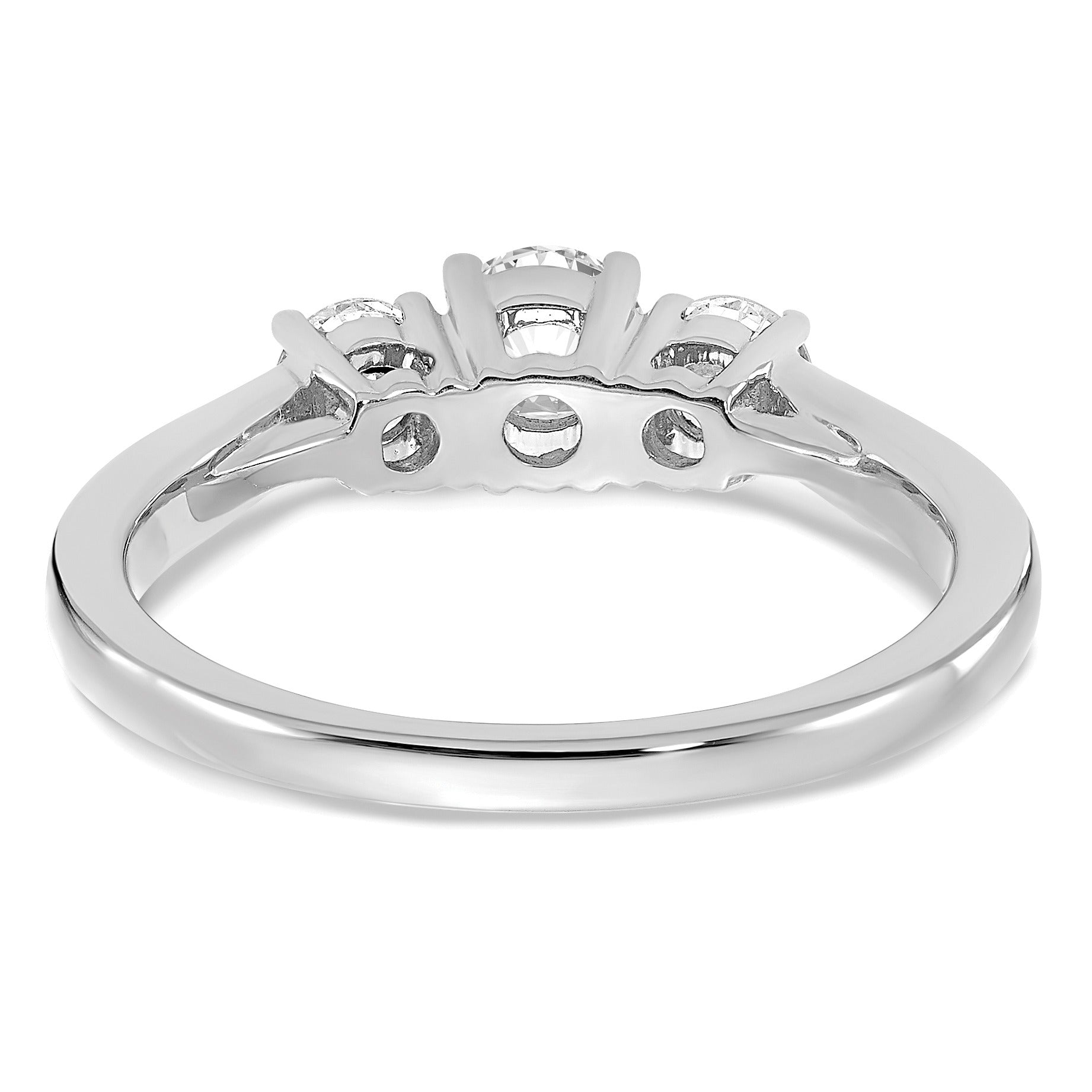 14K Gold Lab Grown Diamond 3-Stone Engagement Ring