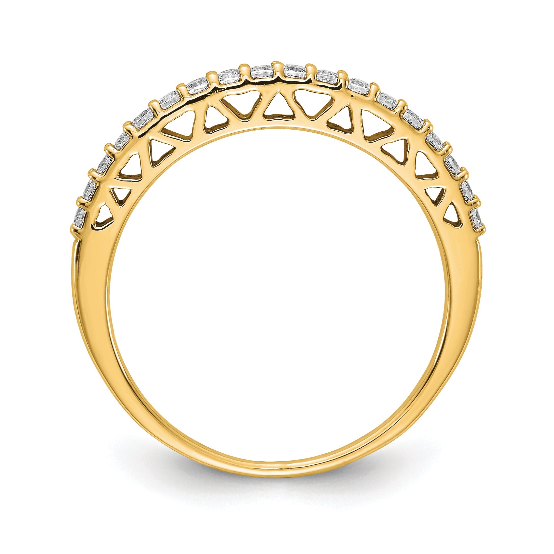 14k Gold Lab Grown Diamond Wedding Band