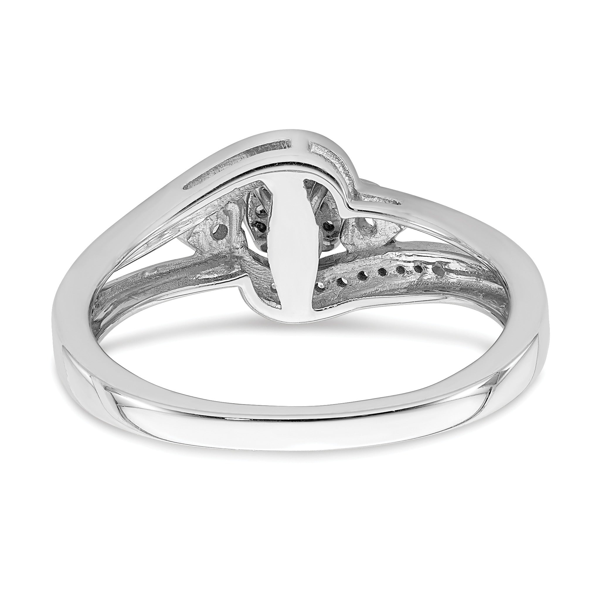 10K White Gold Lab Grown Diamond Cluster Engagement Ring